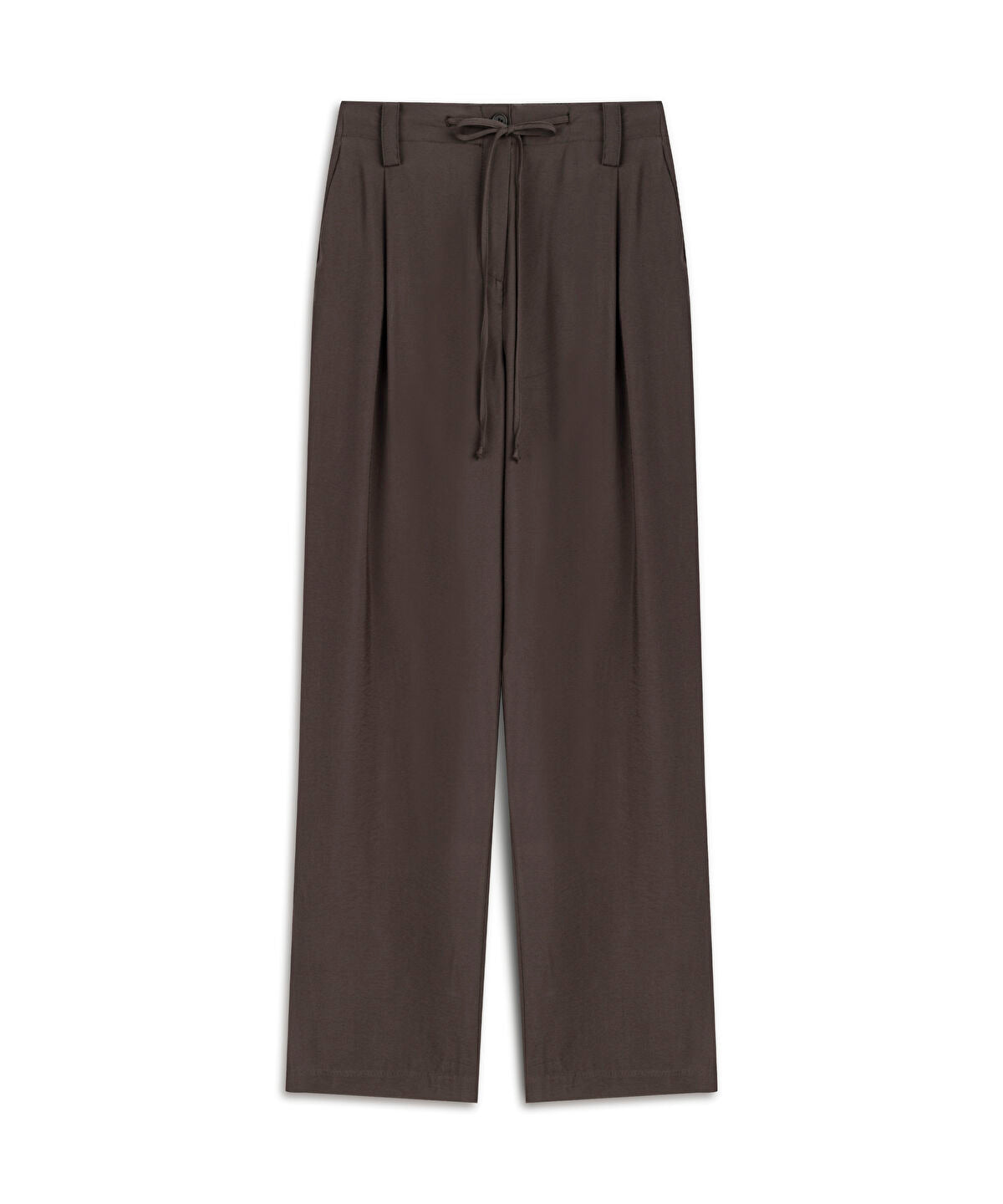 Tie-Waist Carrot Fit Trousers