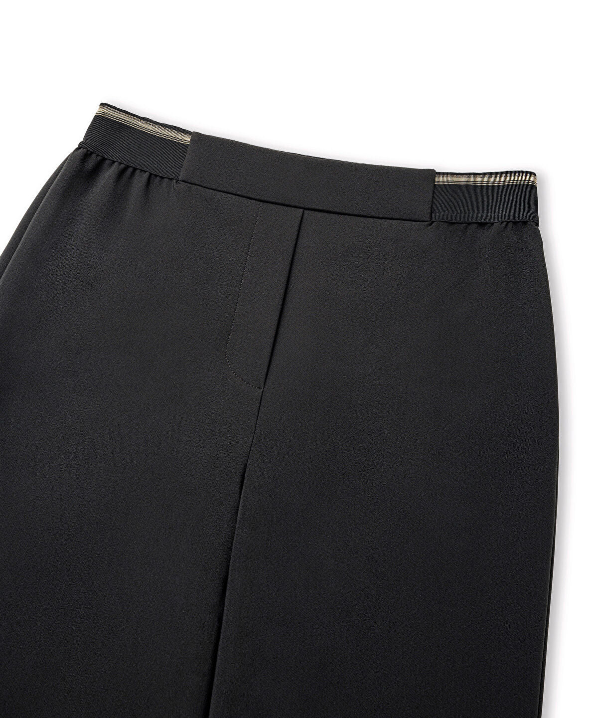 Lurex-Waisted Skinny Trousers