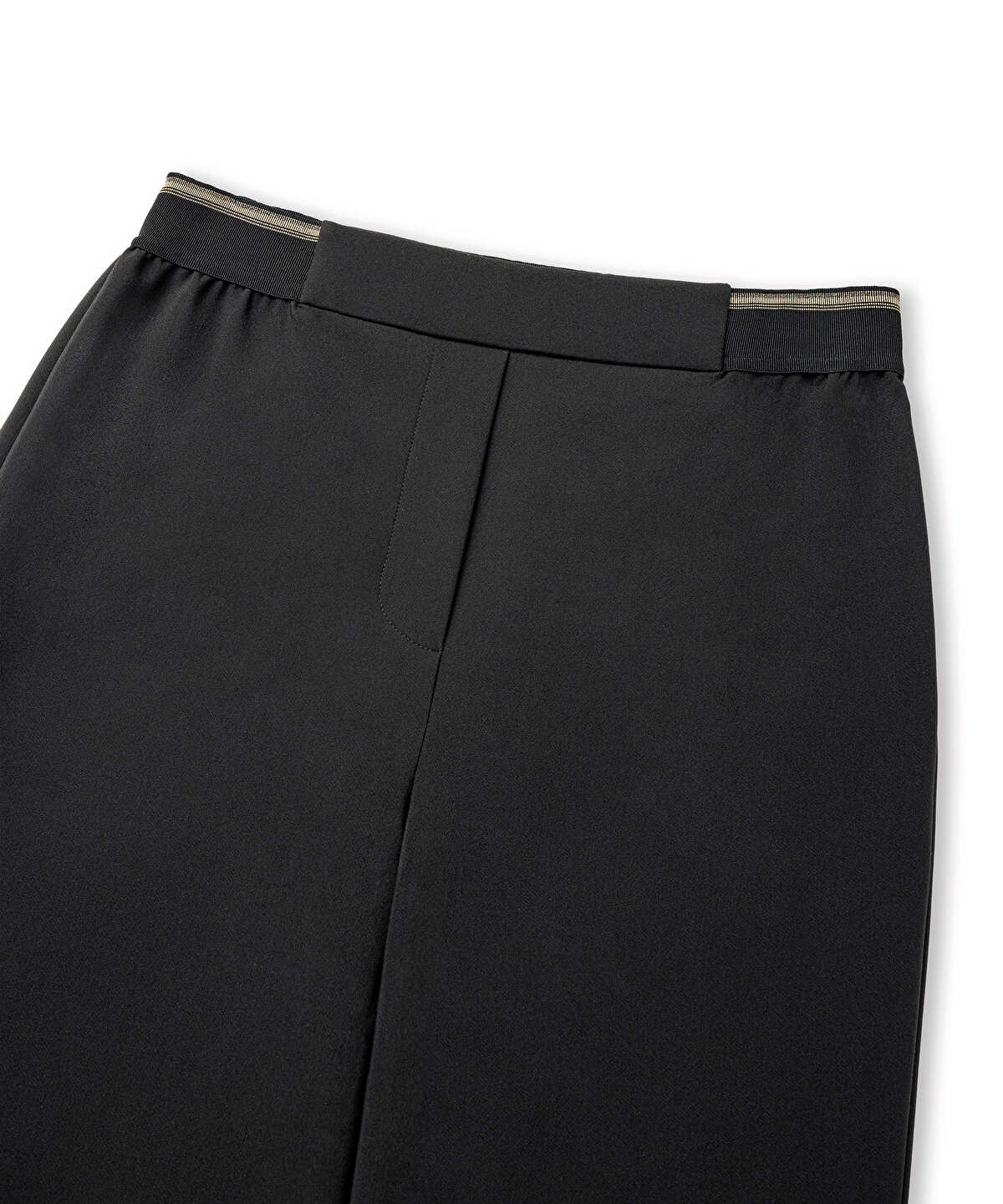 Lurex-Waisted Skinny Trousers