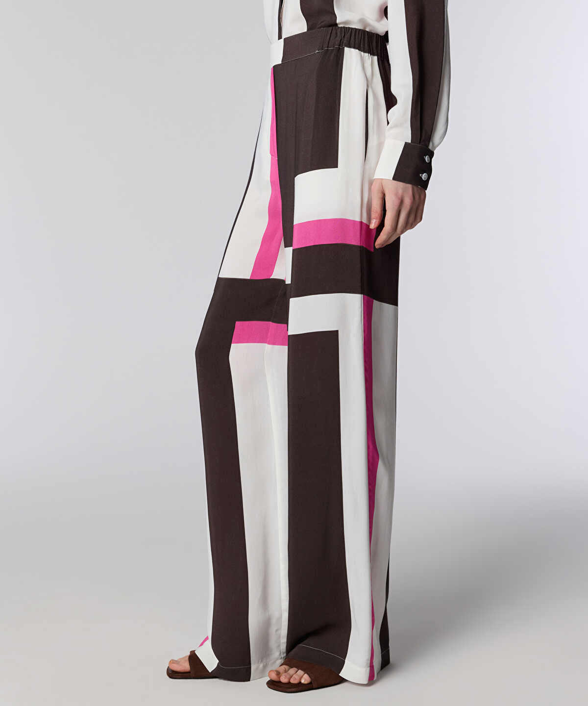 Color-Block Printed Trousers