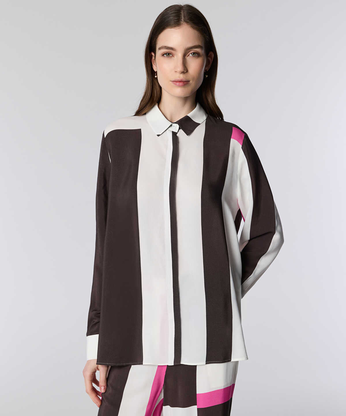 Color-Block Printed Trousers