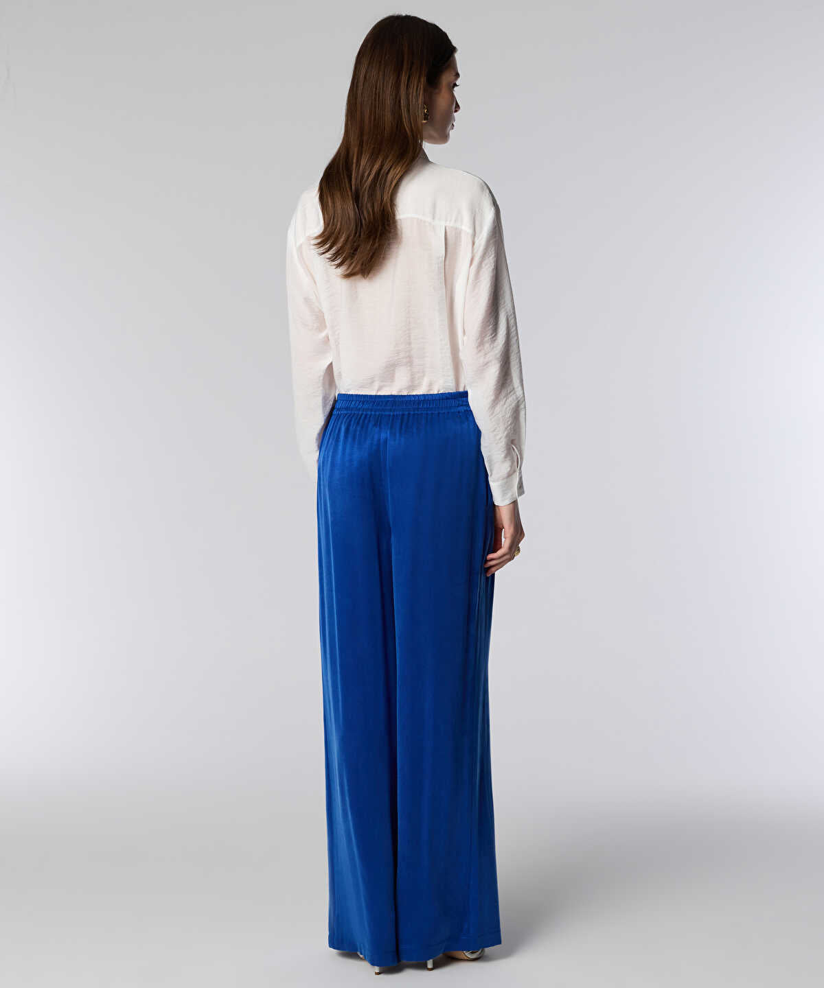Tie-Waist Wide-Leg Trousers