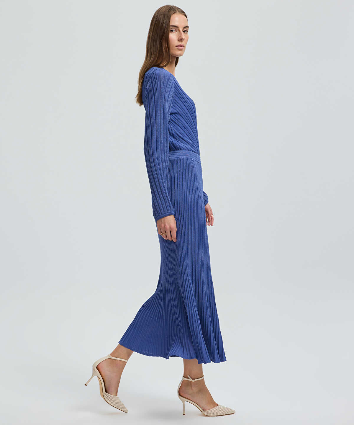 Lurex Knit Skirt