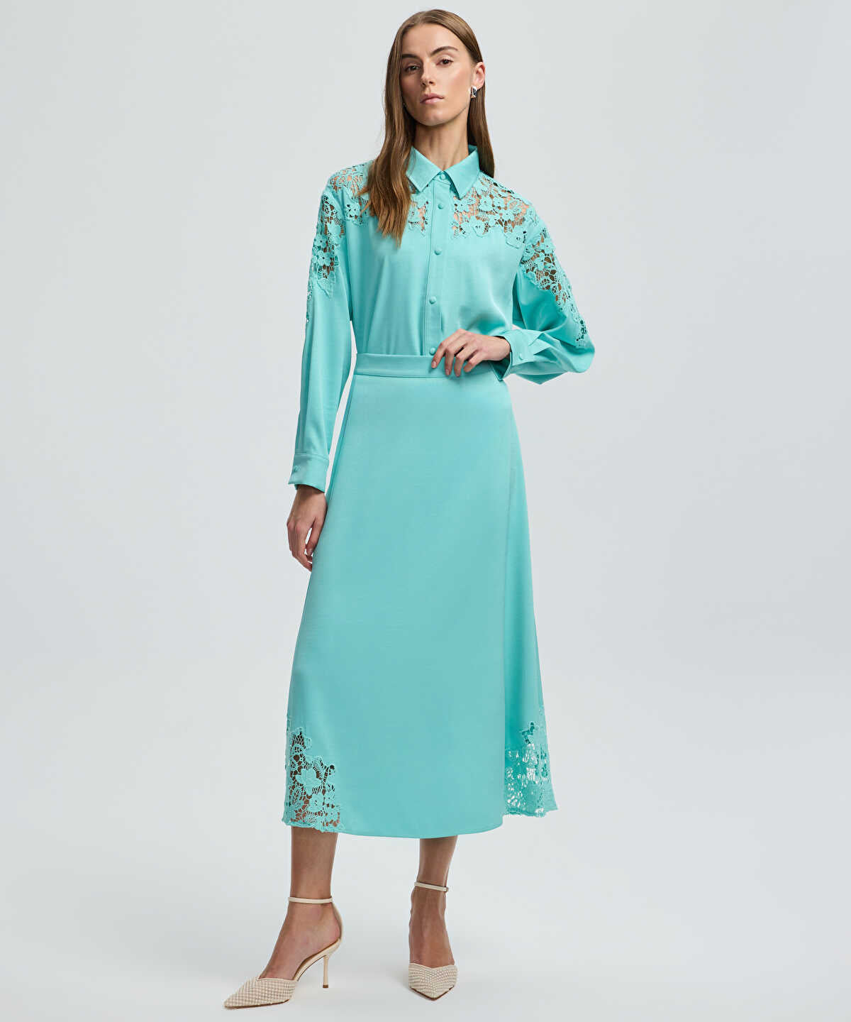 Lace Hem Skirt