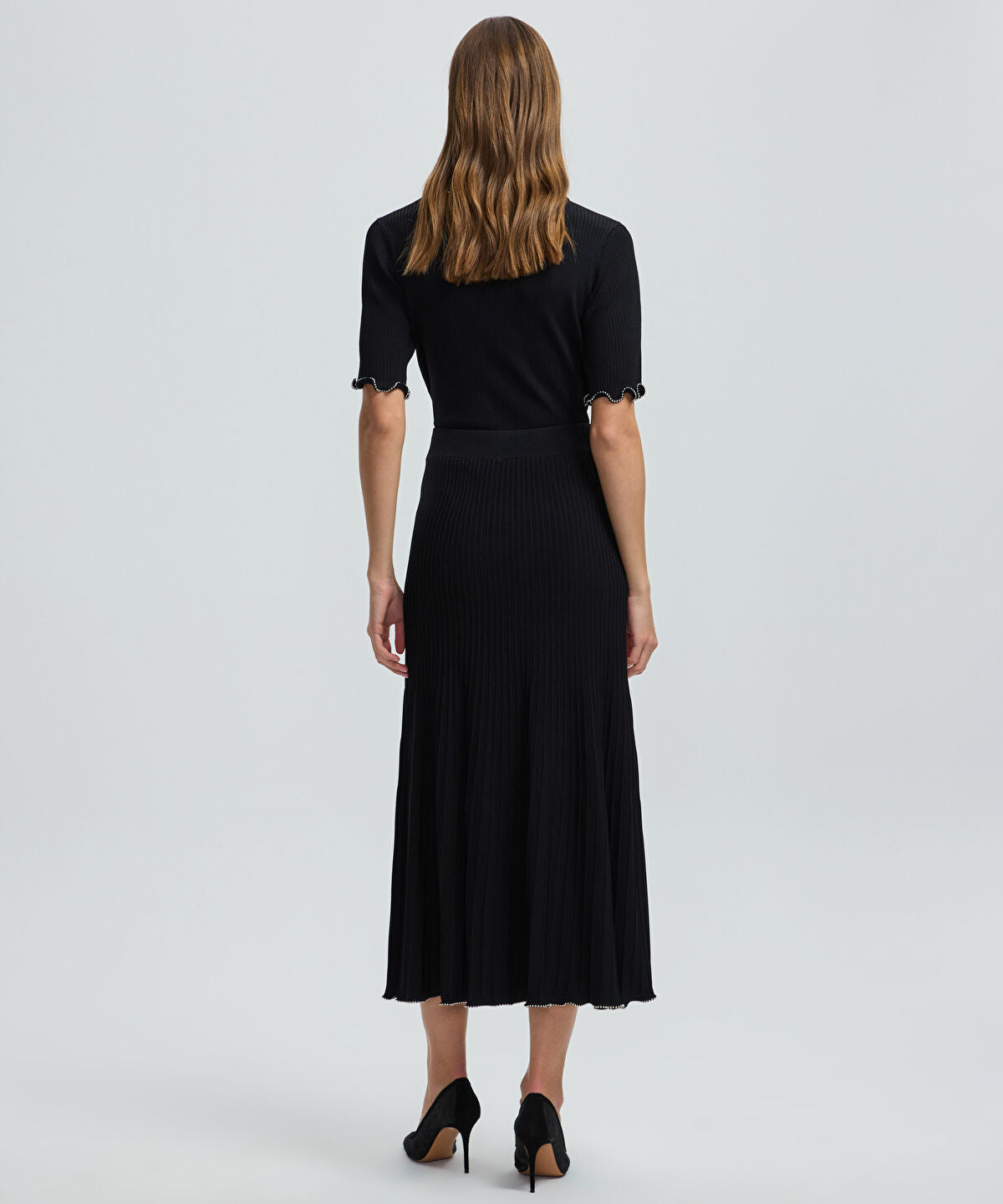 Embellished Knit Skirt