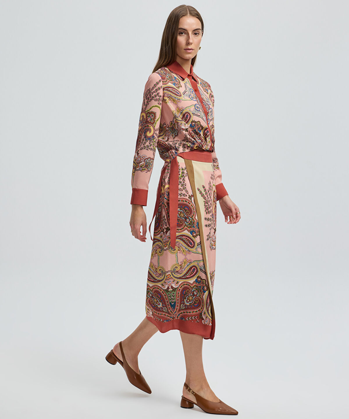 Printed Wrap Skirt