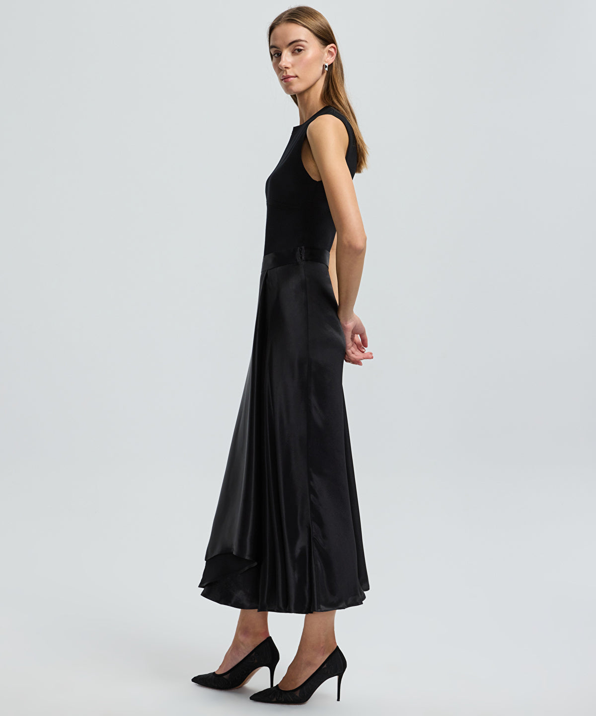 Satin Midi Skirt