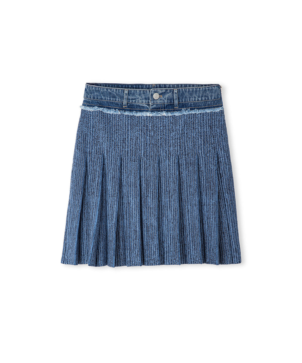 Combined Pleated Knit Skirt