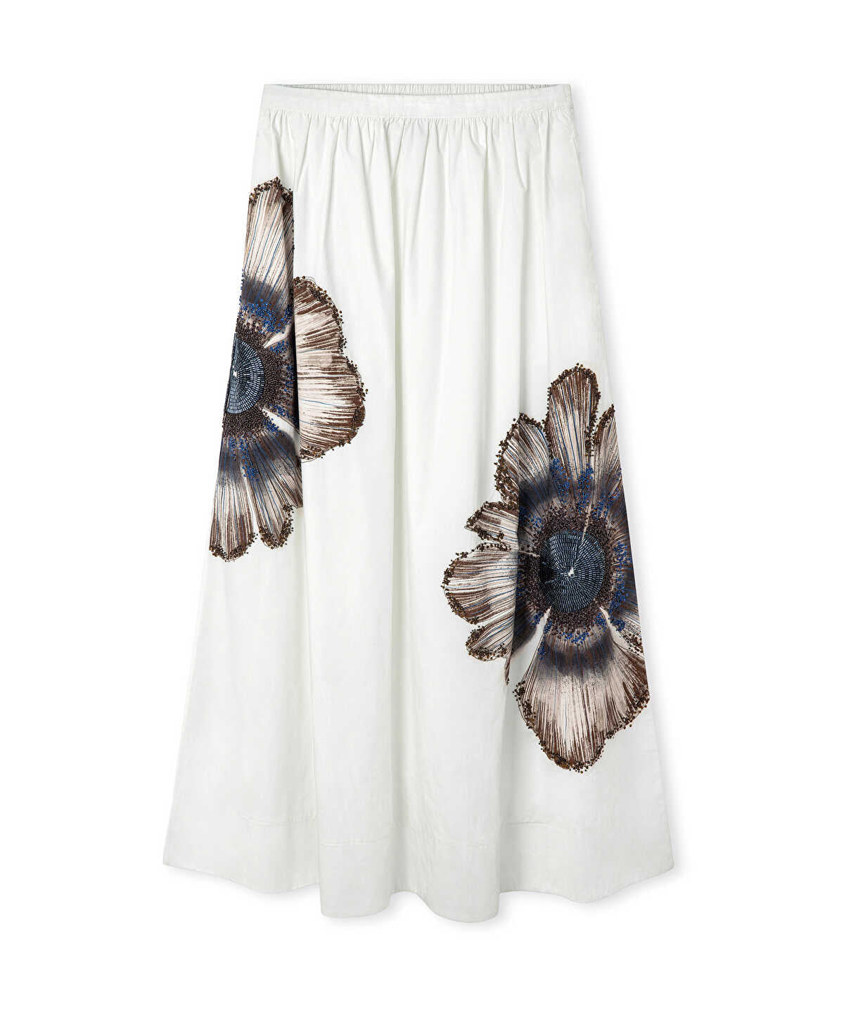 Beaded Floral Maxi Skirt
