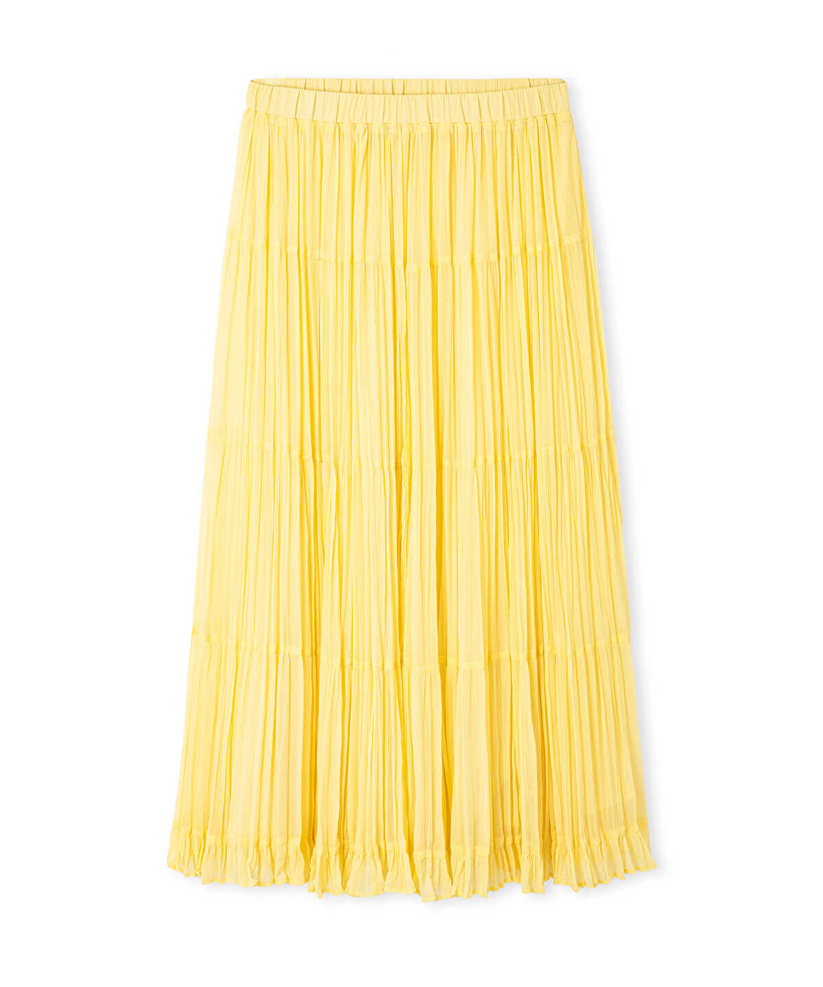 Pleated Chiffon Maxi Skirt