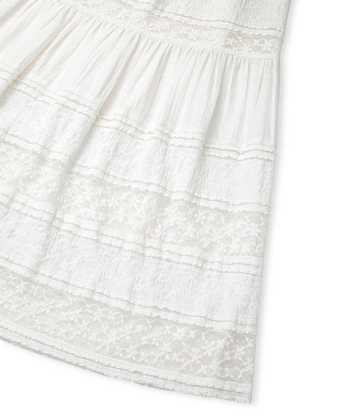 Lace-Trimmed Maxi Skirt