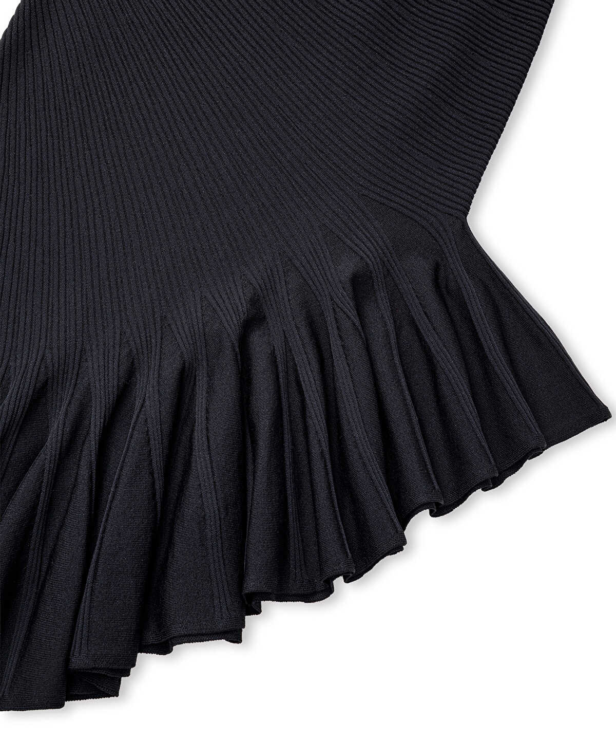 Asymmetric Knit Skirt