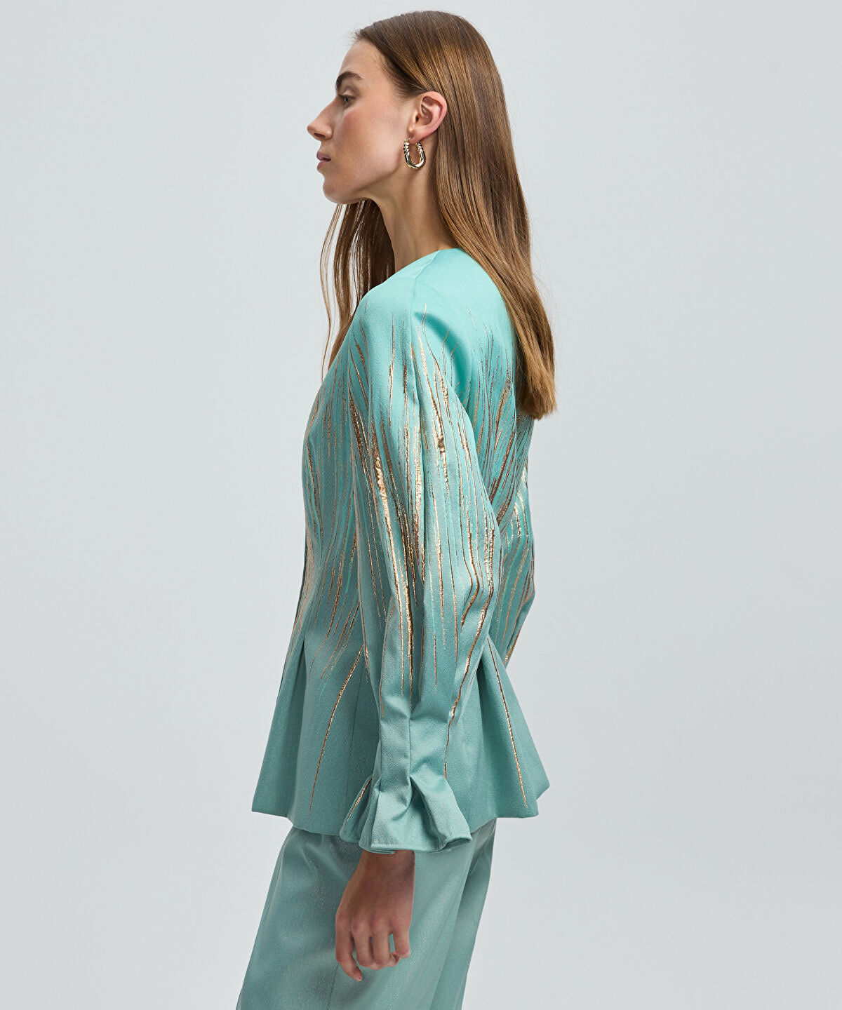 Jacquard Peplum Jacket