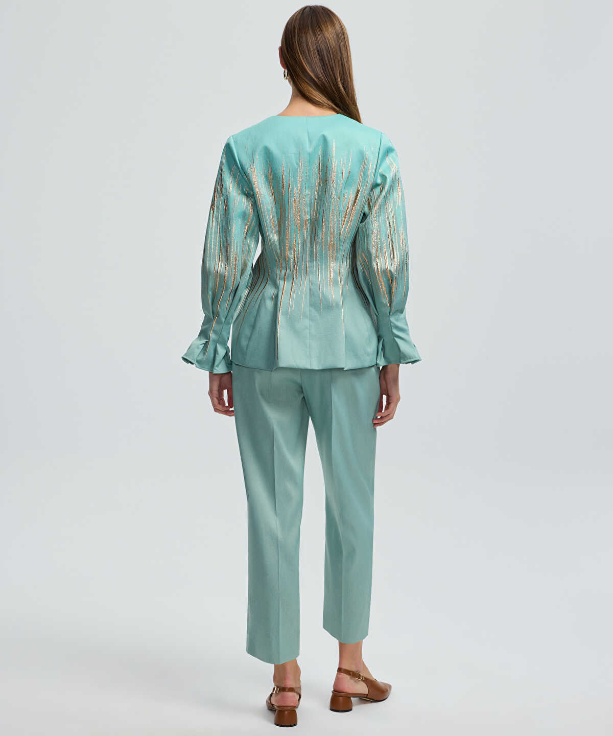 Jacquard Peplum Jacket