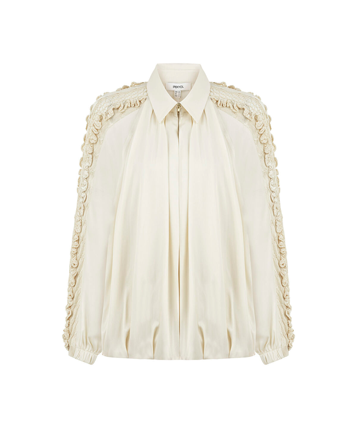 Mixed Knit Sleeve Jacket