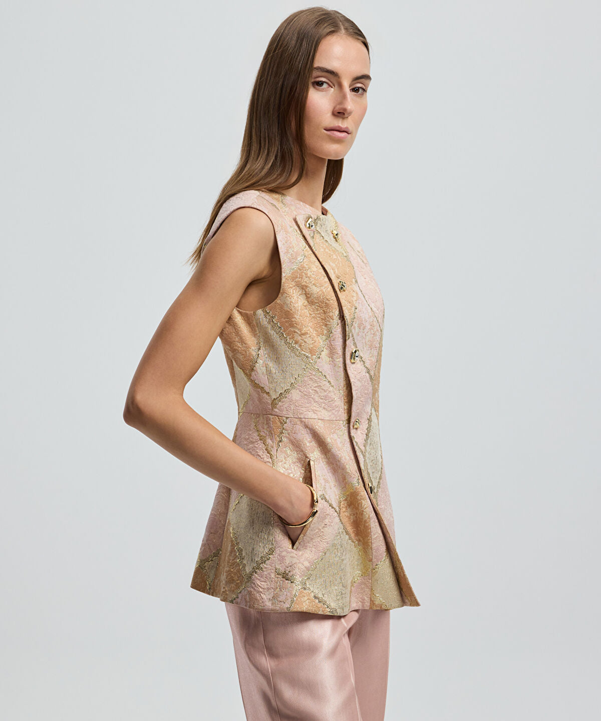 Metallic Thread Jacquard Jacket