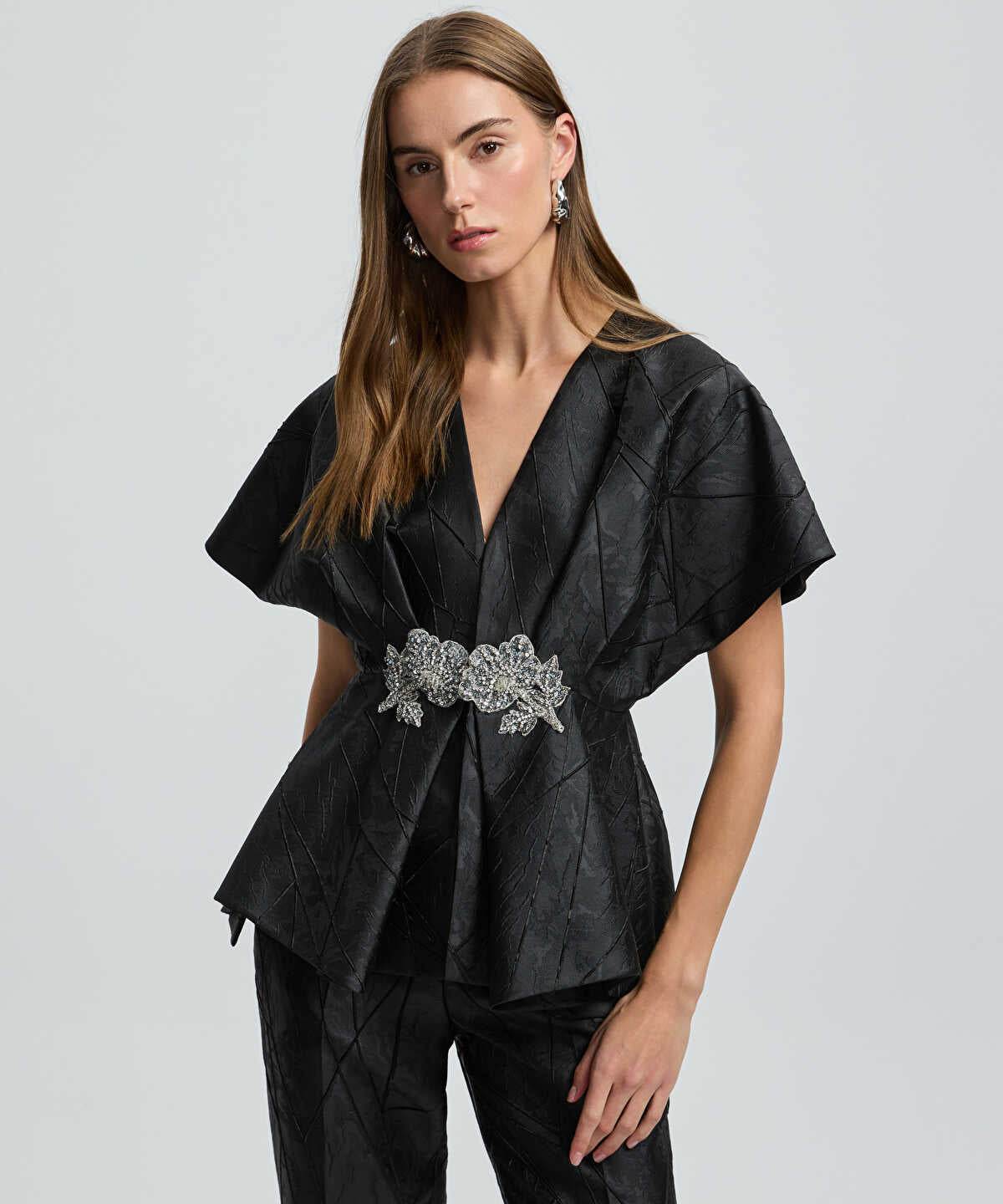 Embellished Jacquard Jacket