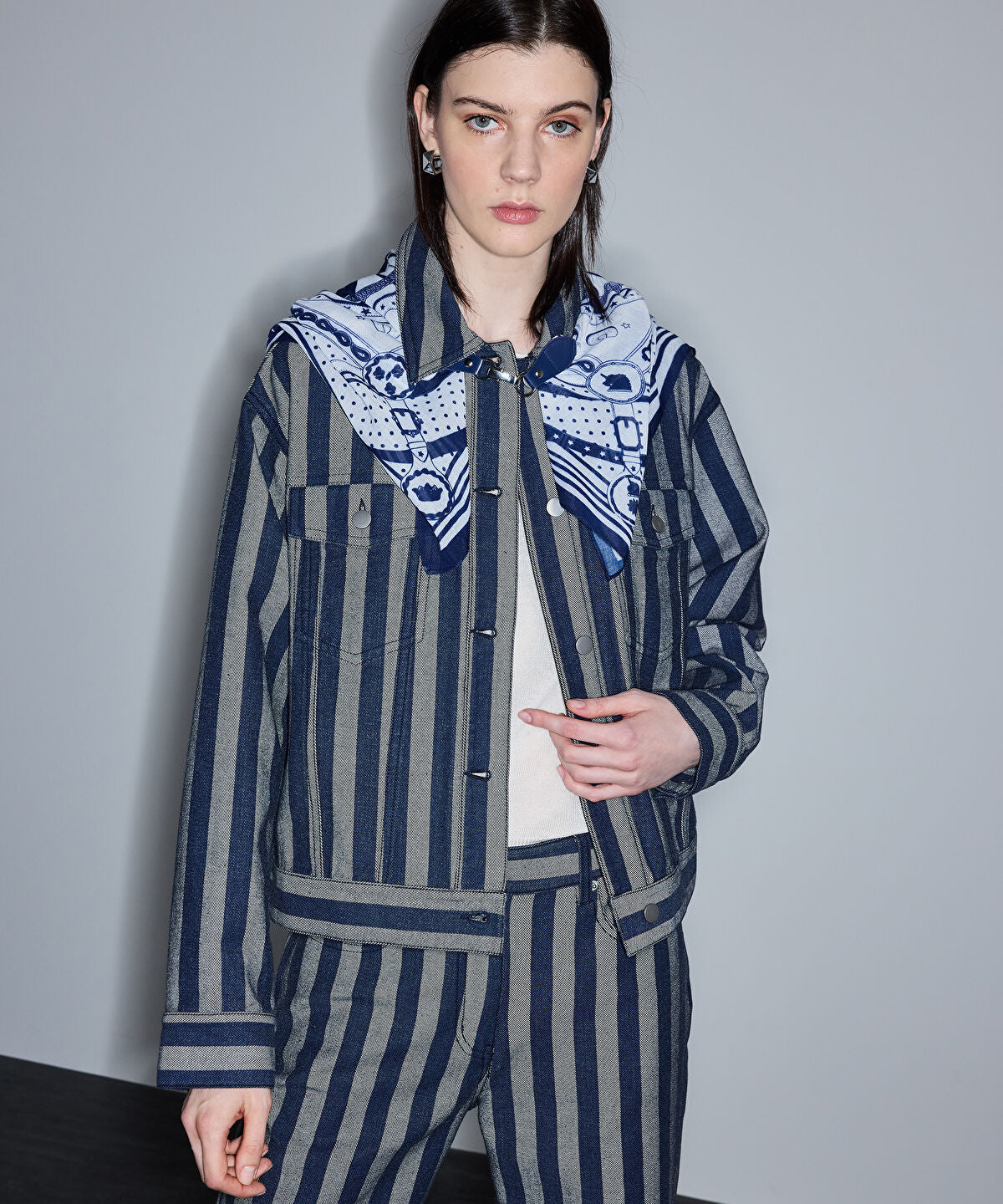 Striped Denim Jacket