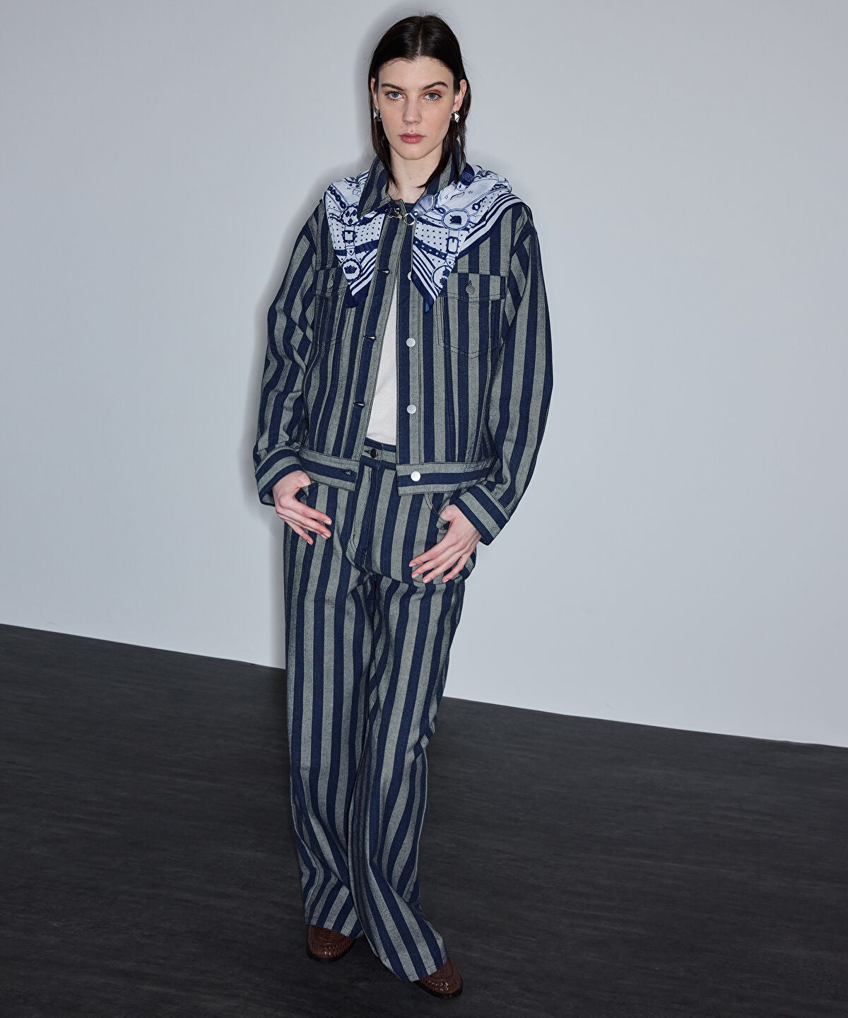 Striped Denim Jacket