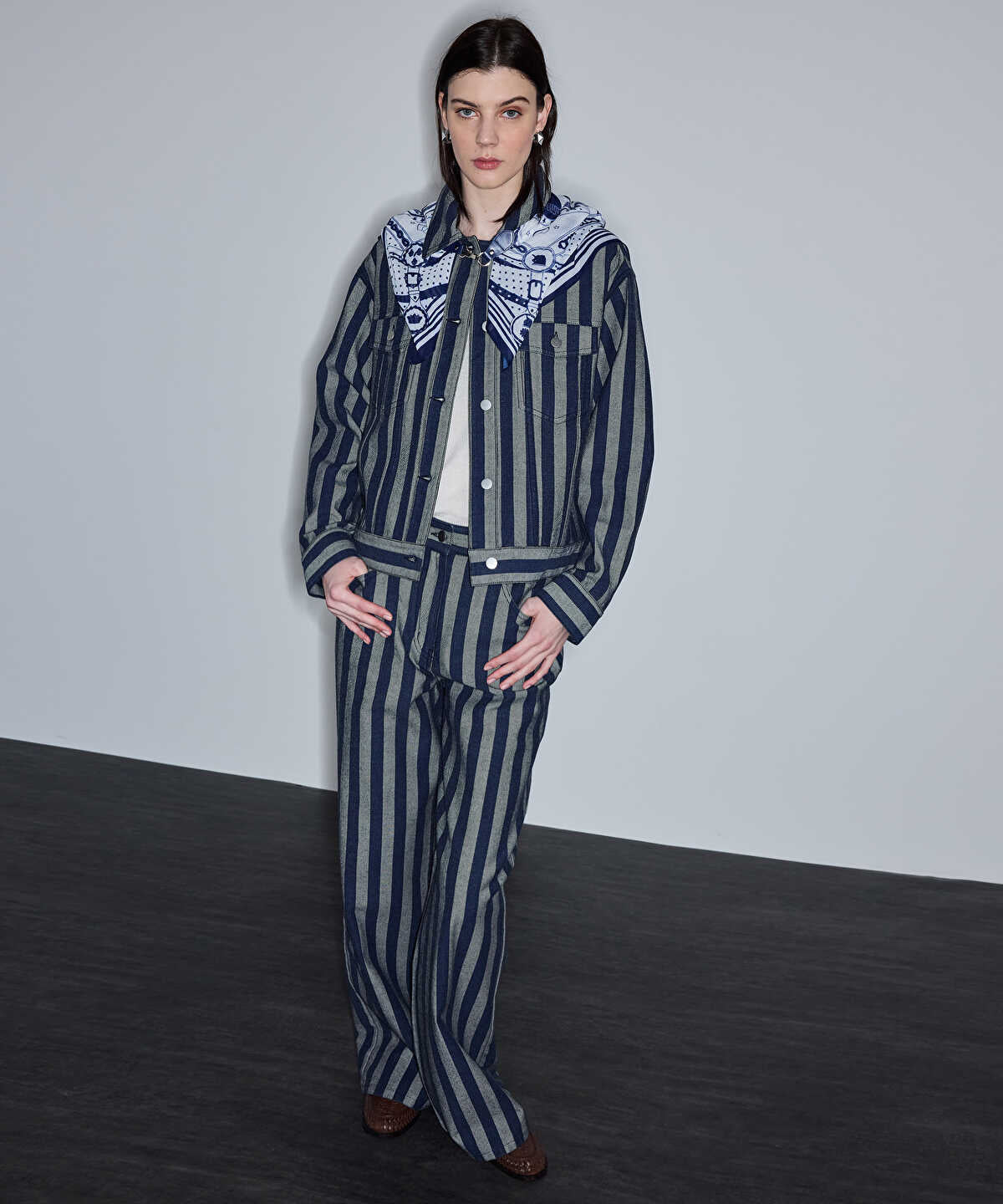 Striped Denim Jacket