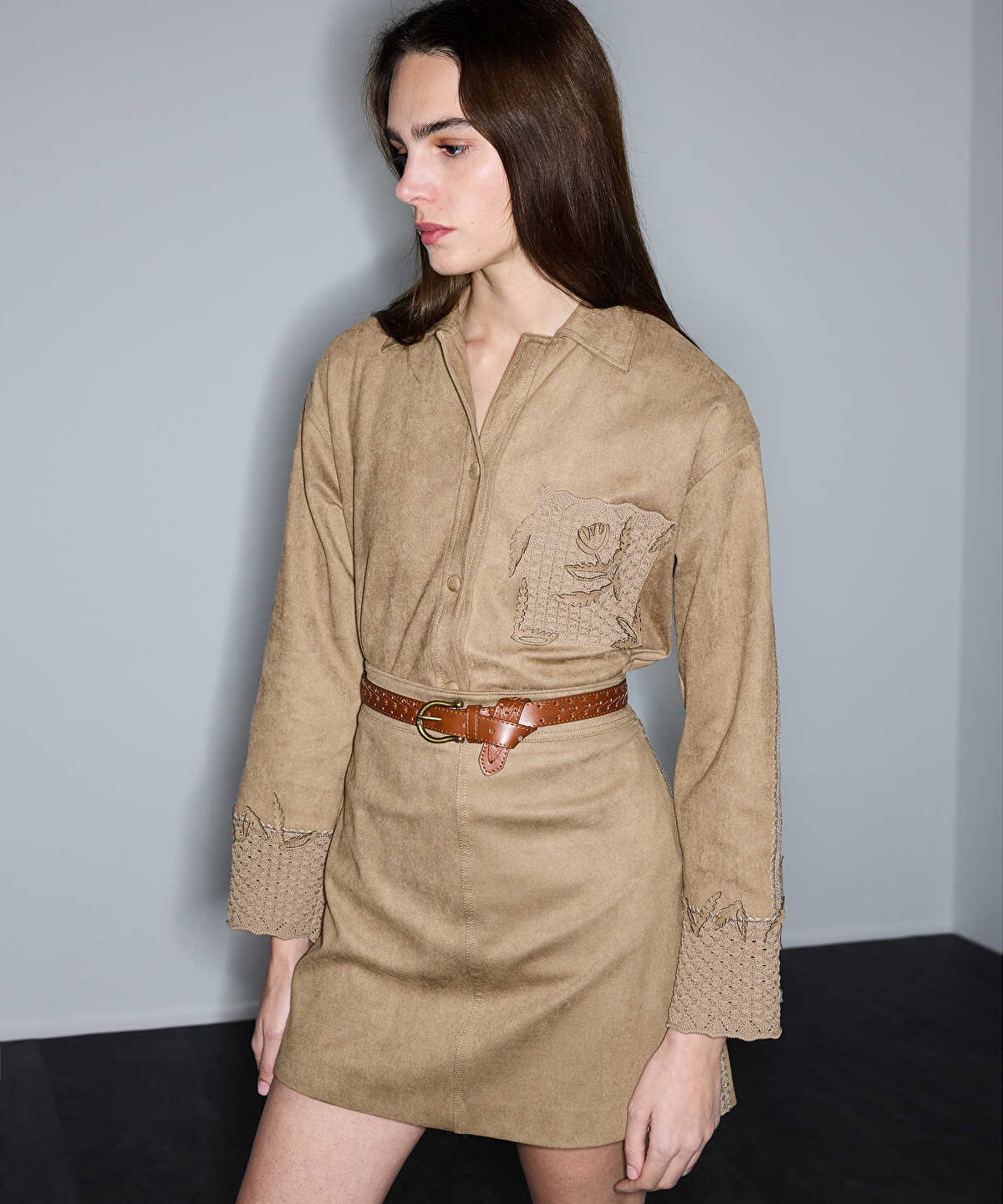 Suede-Effect Jacket
