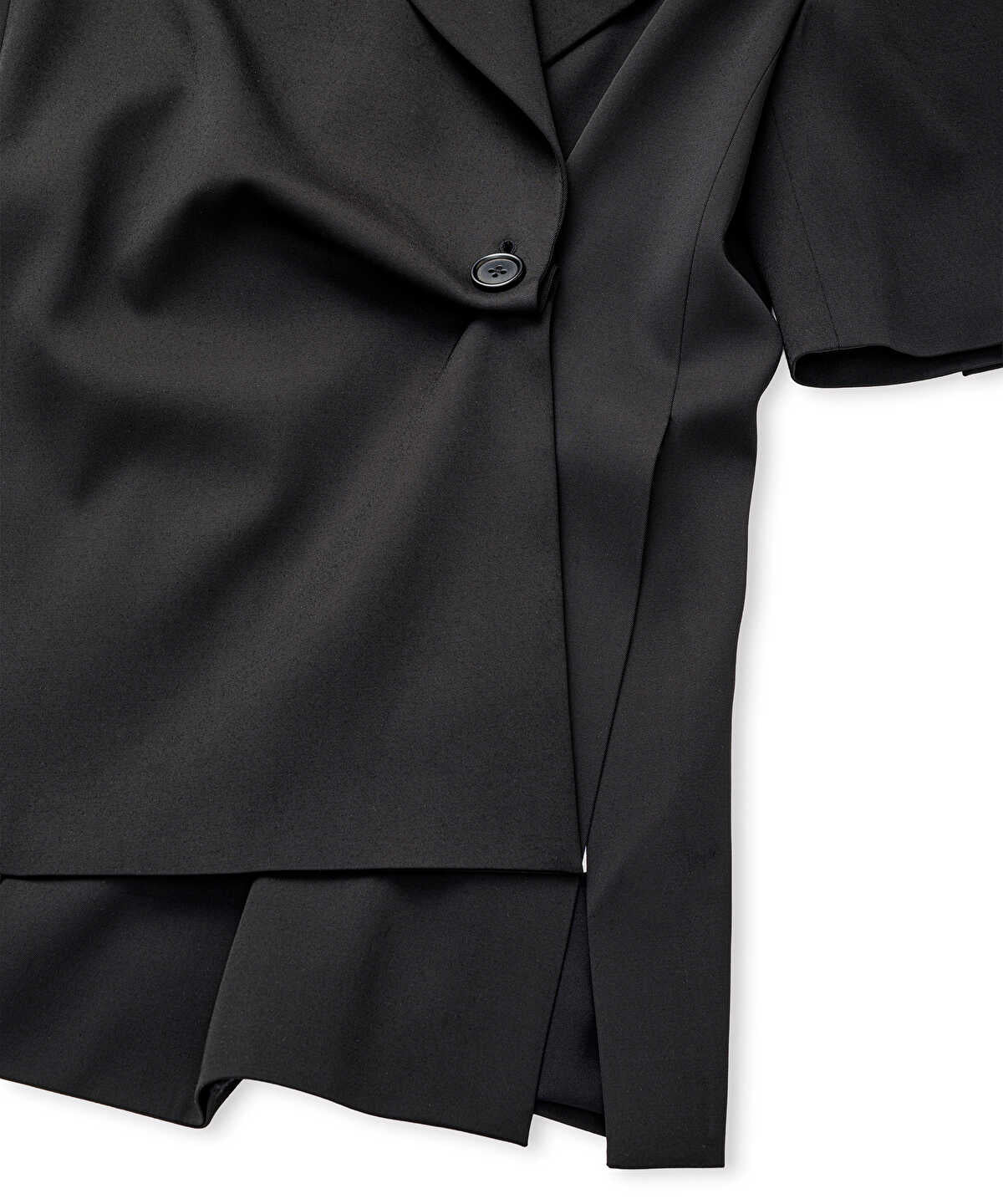 Asymmetric Short Sleeve Blazer