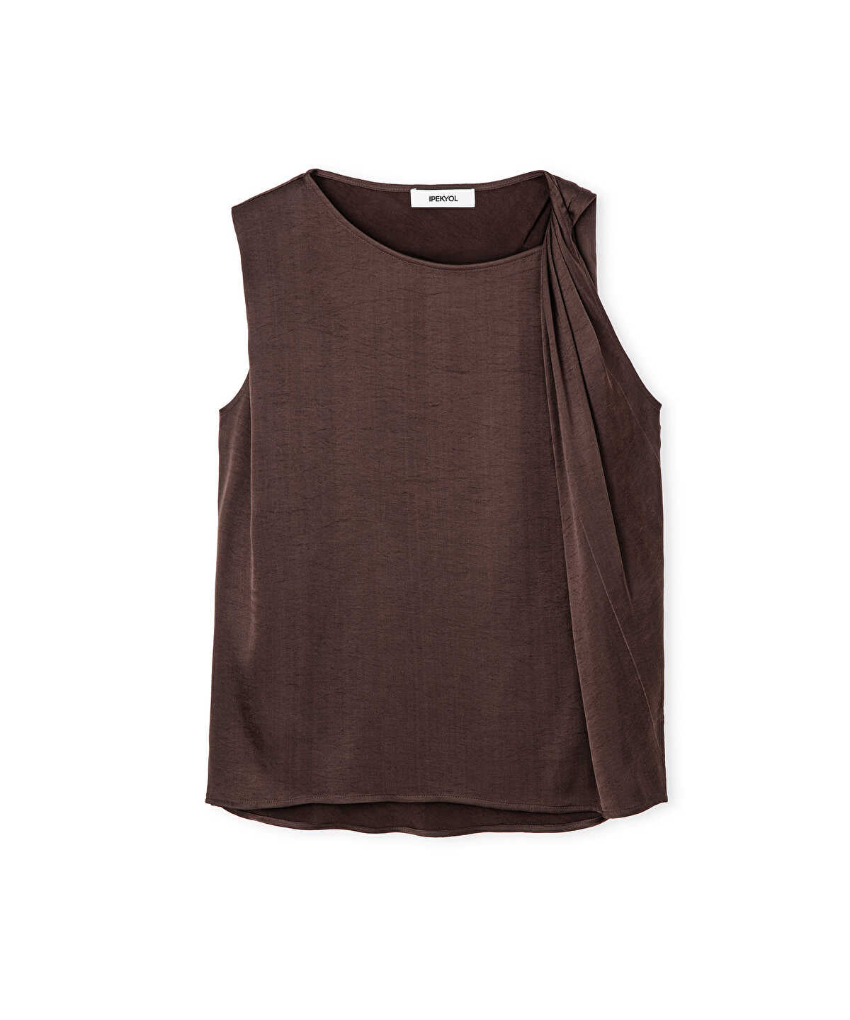 Asymmetric Twisted Sleeve Blouse