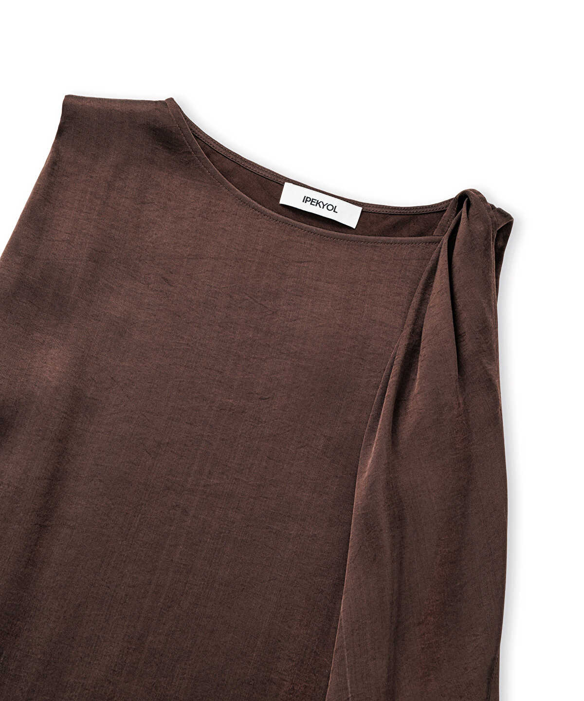 Asymmetric Twisted Sleeve Blouse