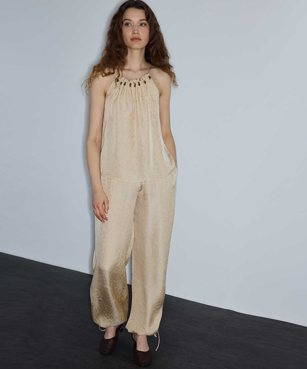 Embellished Jacquard Blouse