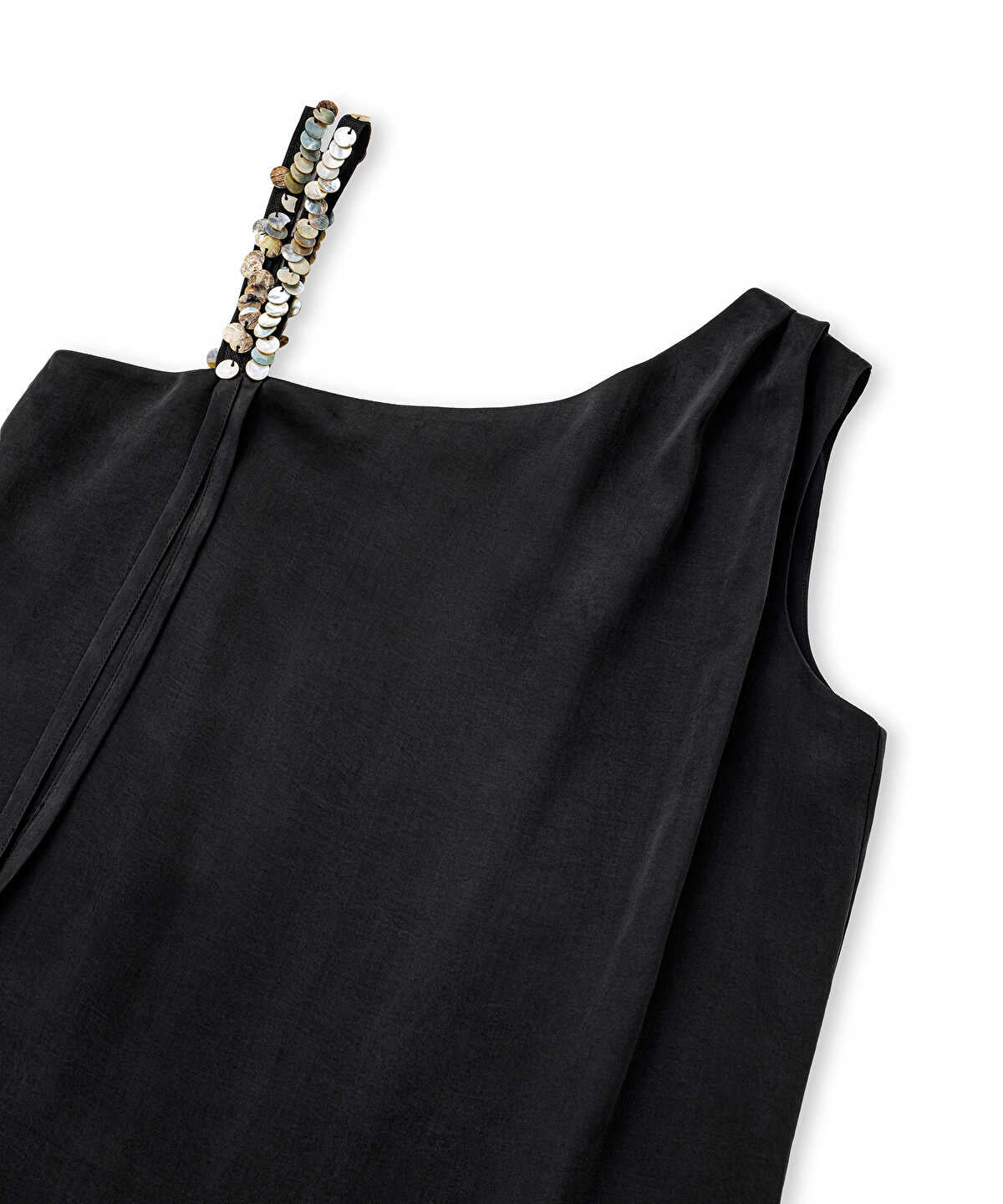 Sequin-Trimmed Viscose Blouse