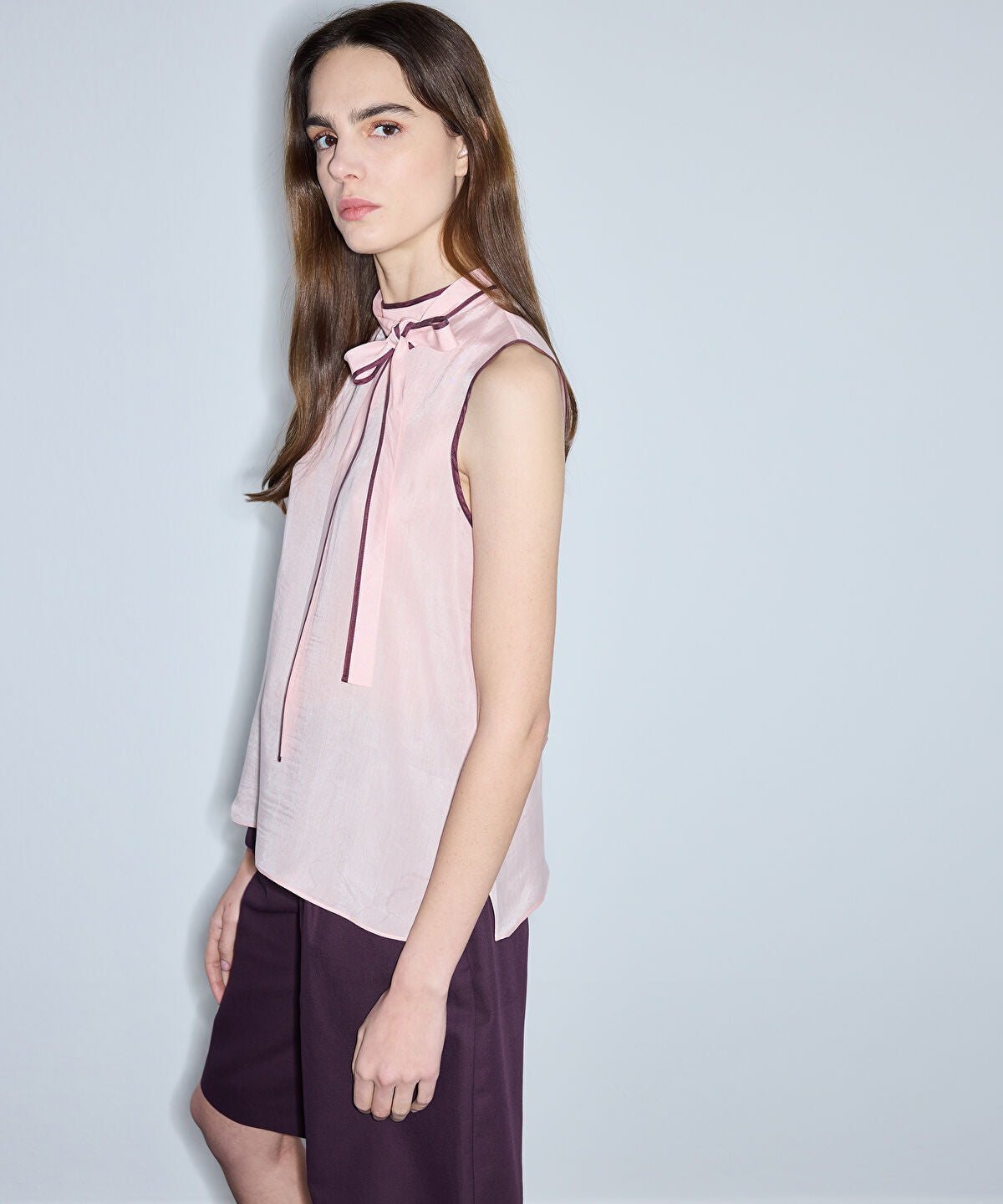 Contrast Piping Blouse