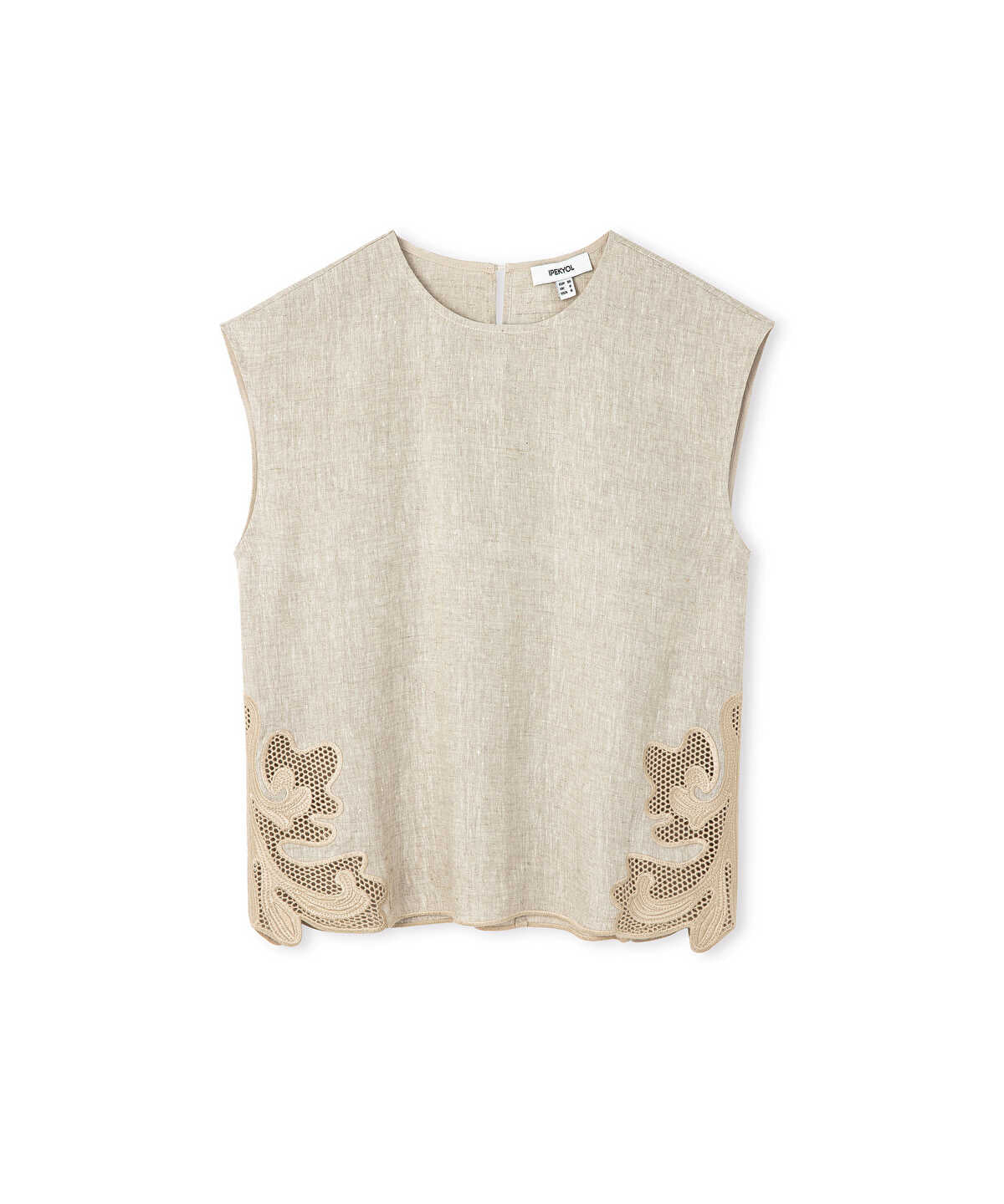 Embroidered Linen Blouse