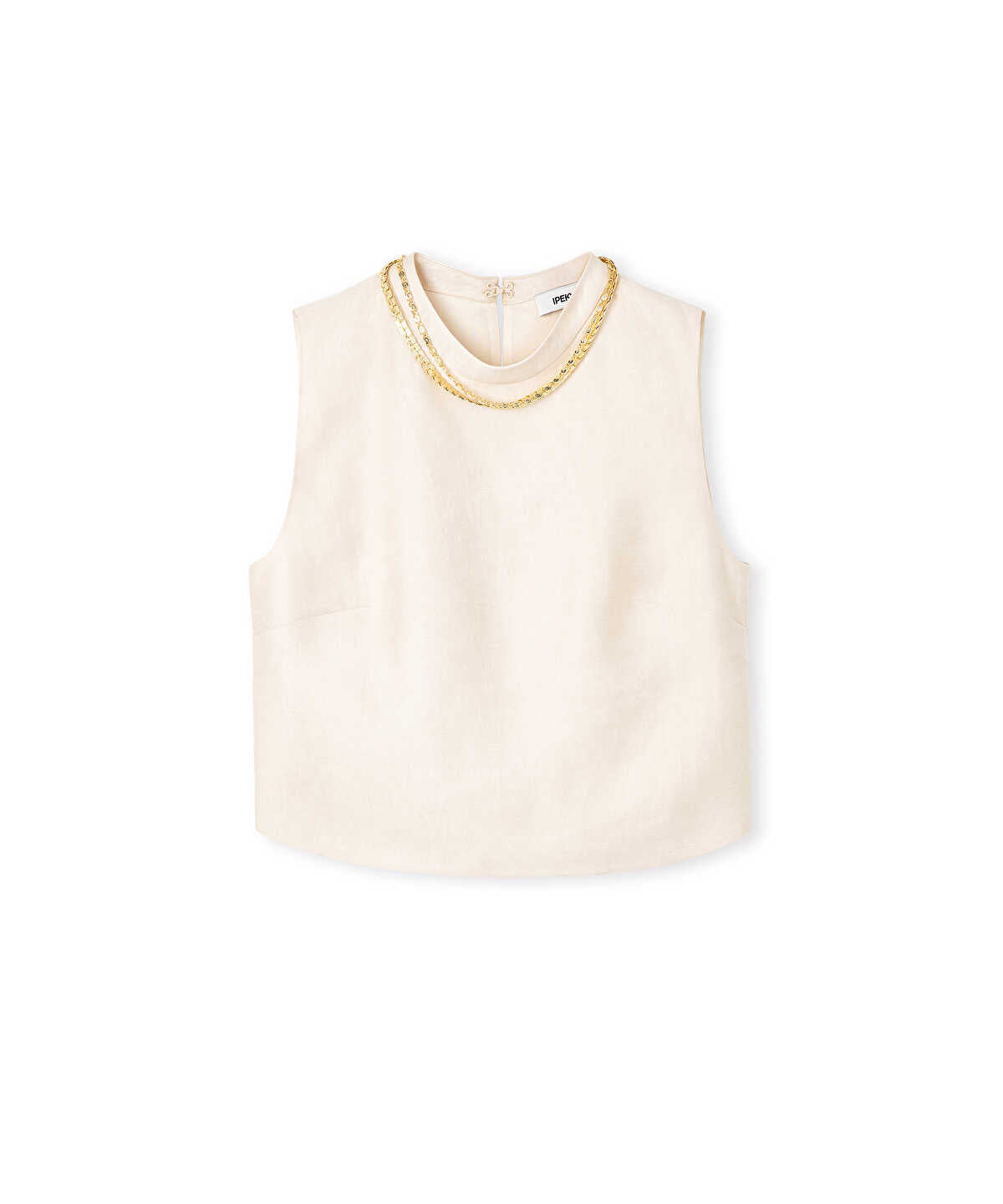 Blouse with Detachable Necklace