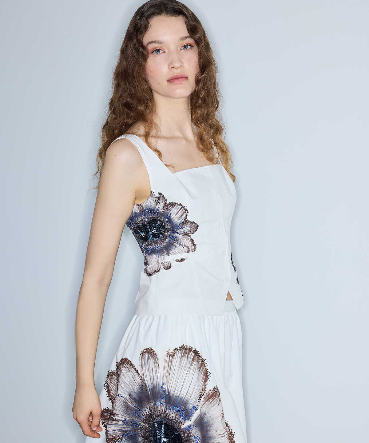 Beaded Floral Vest