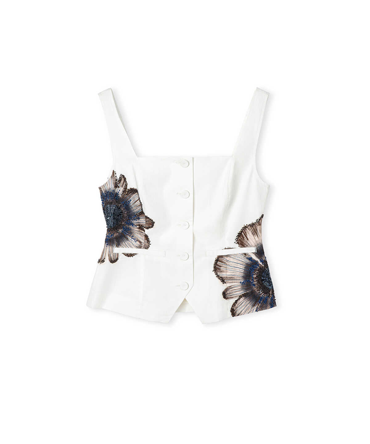 Beaded Floral Vest