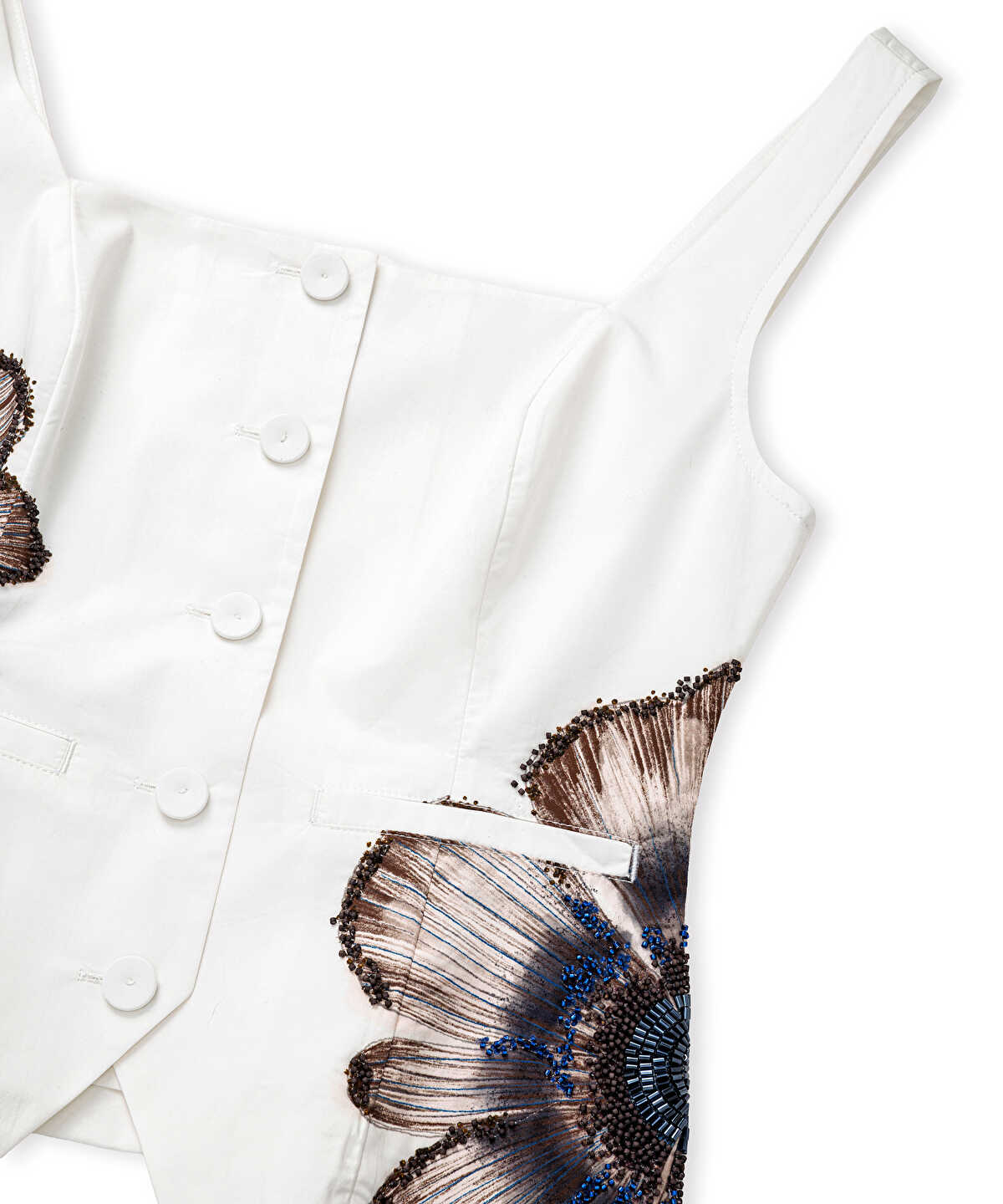 Beaded Floral Vest