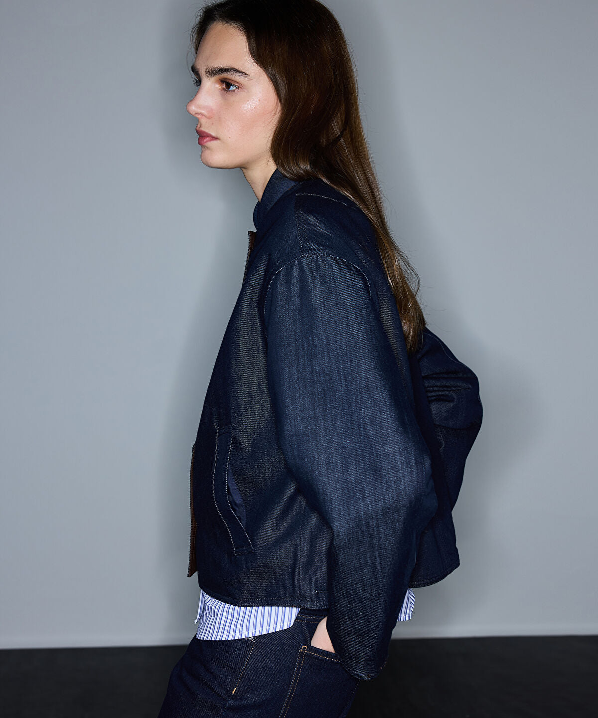 Leather-Effect Reversible Coat