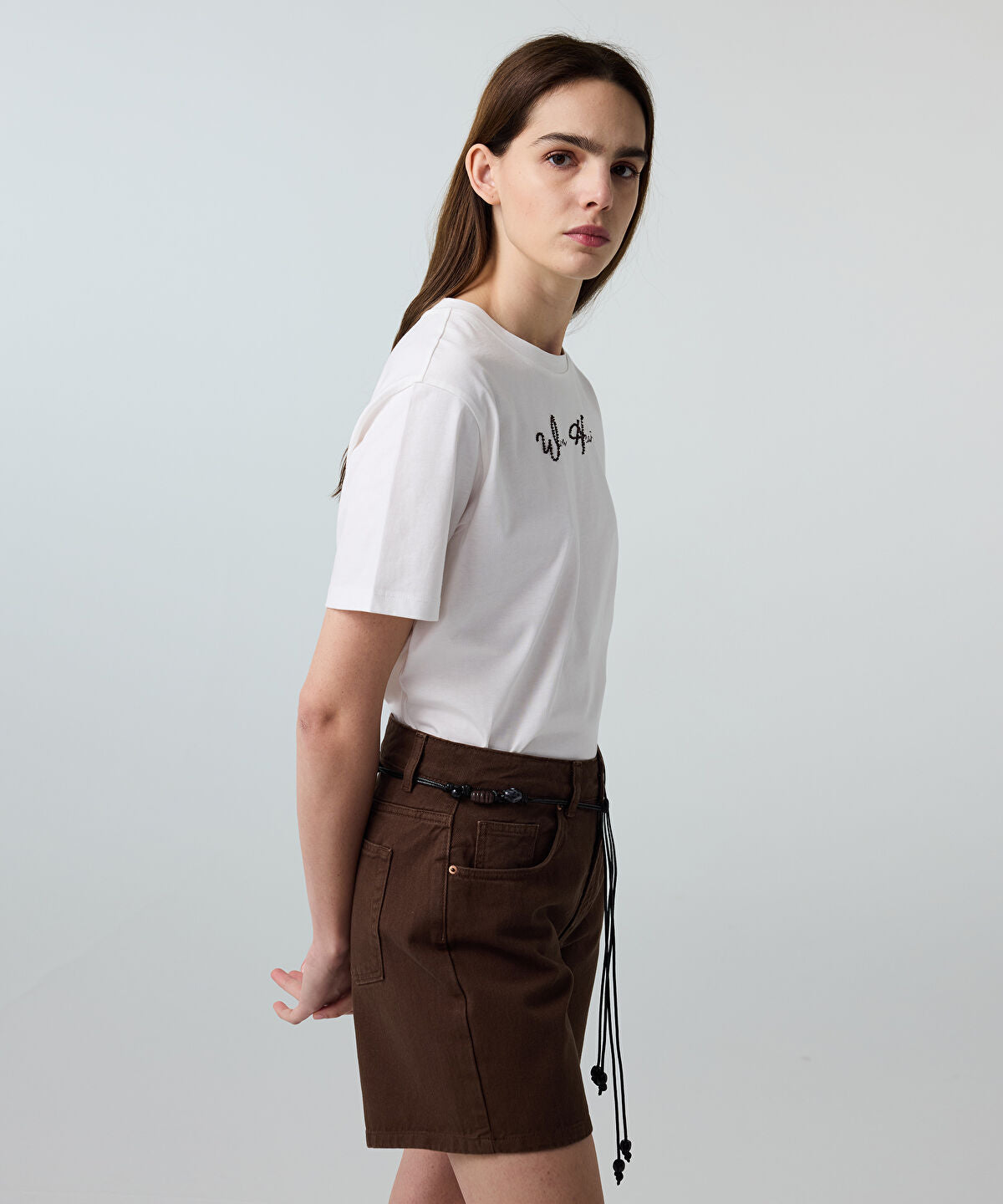 Belted Mom Fit Shorts