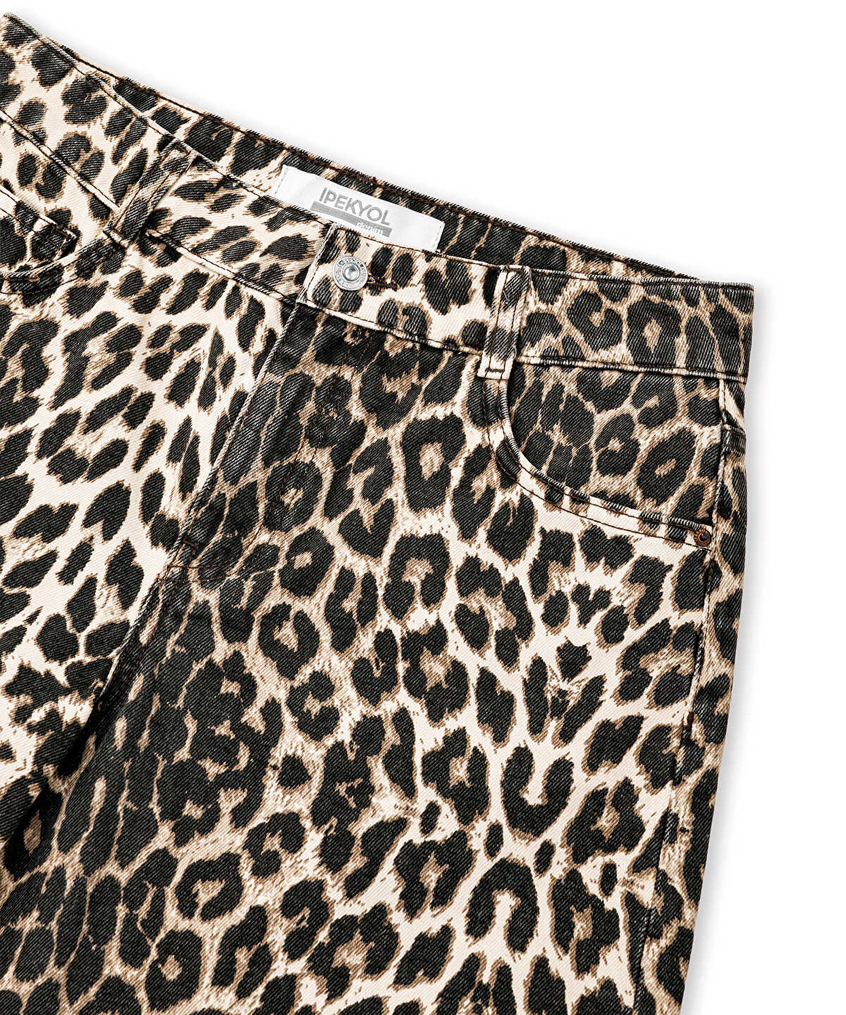 Leopard Print Non-Denim Shorts