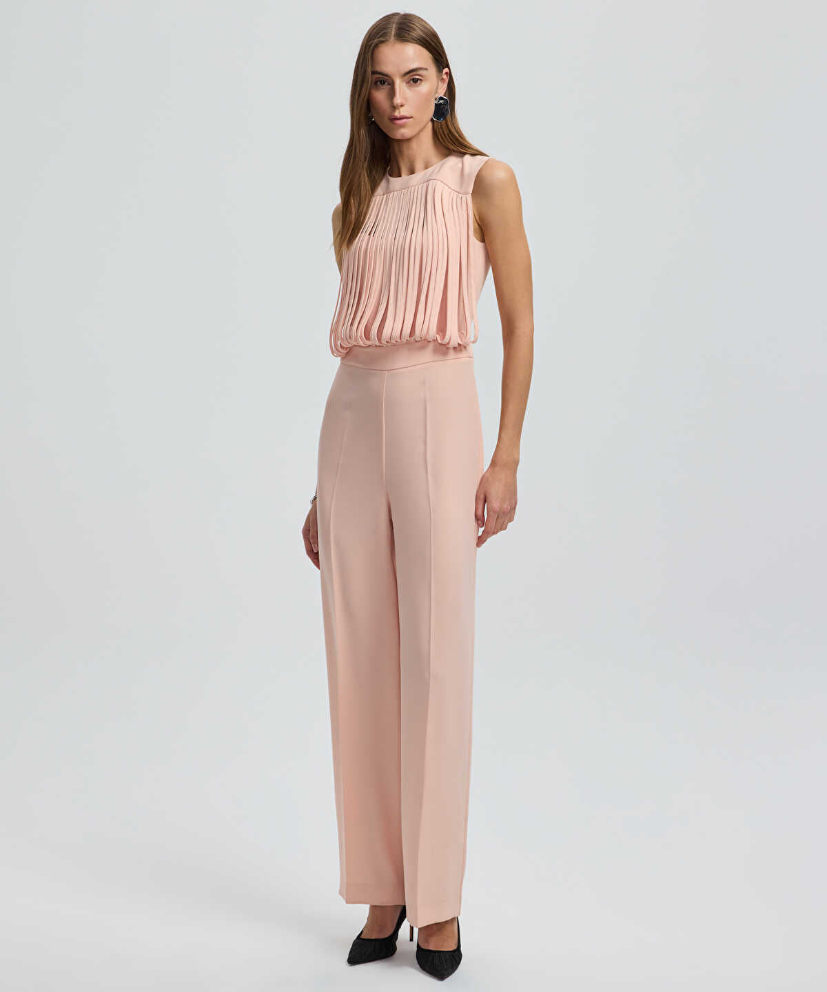 Draped Strip Jumpsuit