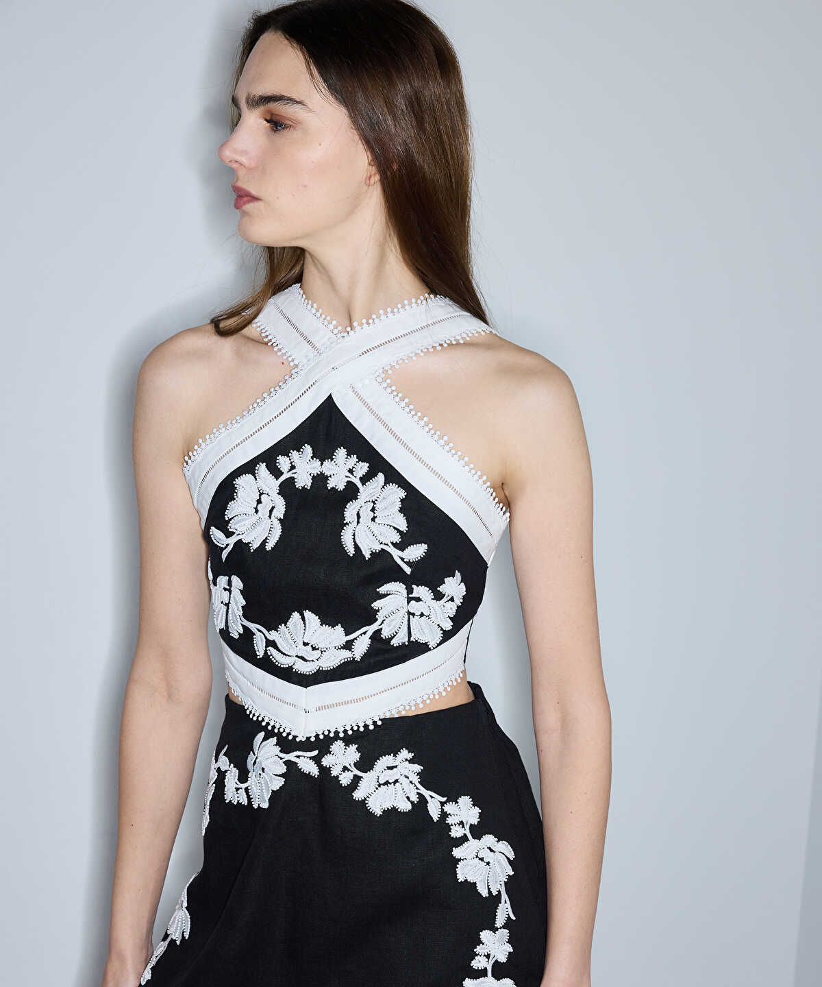Embroidered Short Jumpsuit