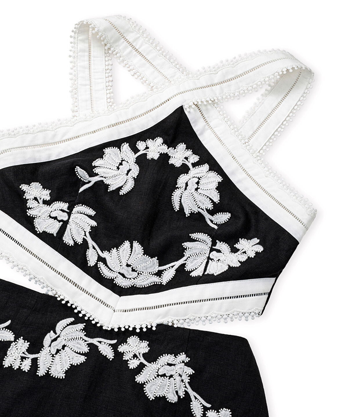 Embroidered Short Jumpsuit