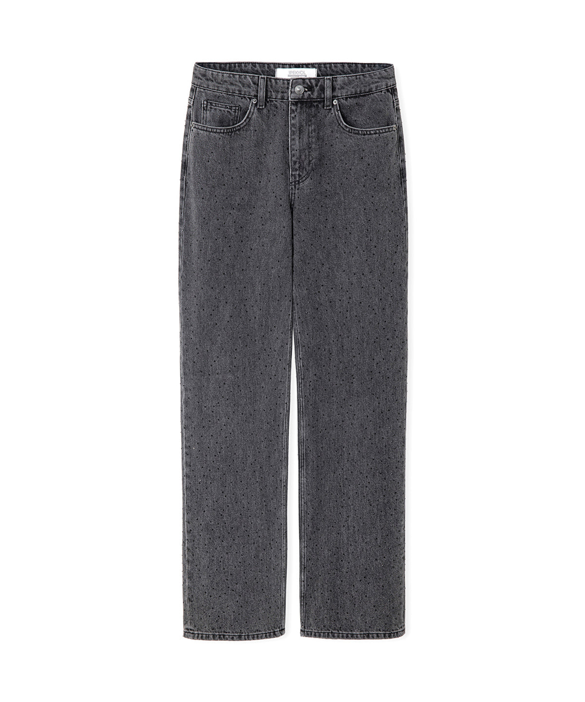 Rhinestone Wide Leg Jeans