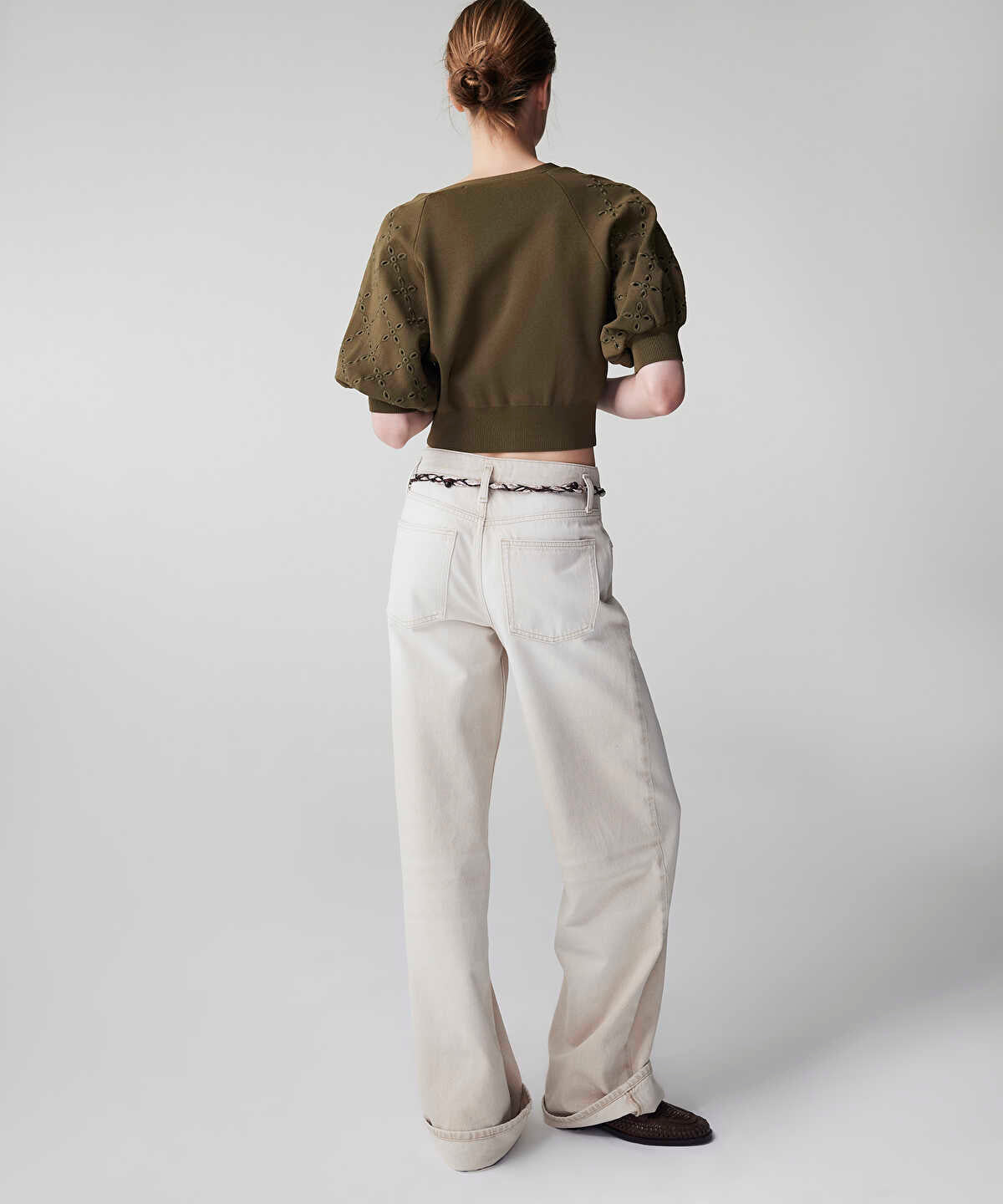 Belted Wide Leg Jeans