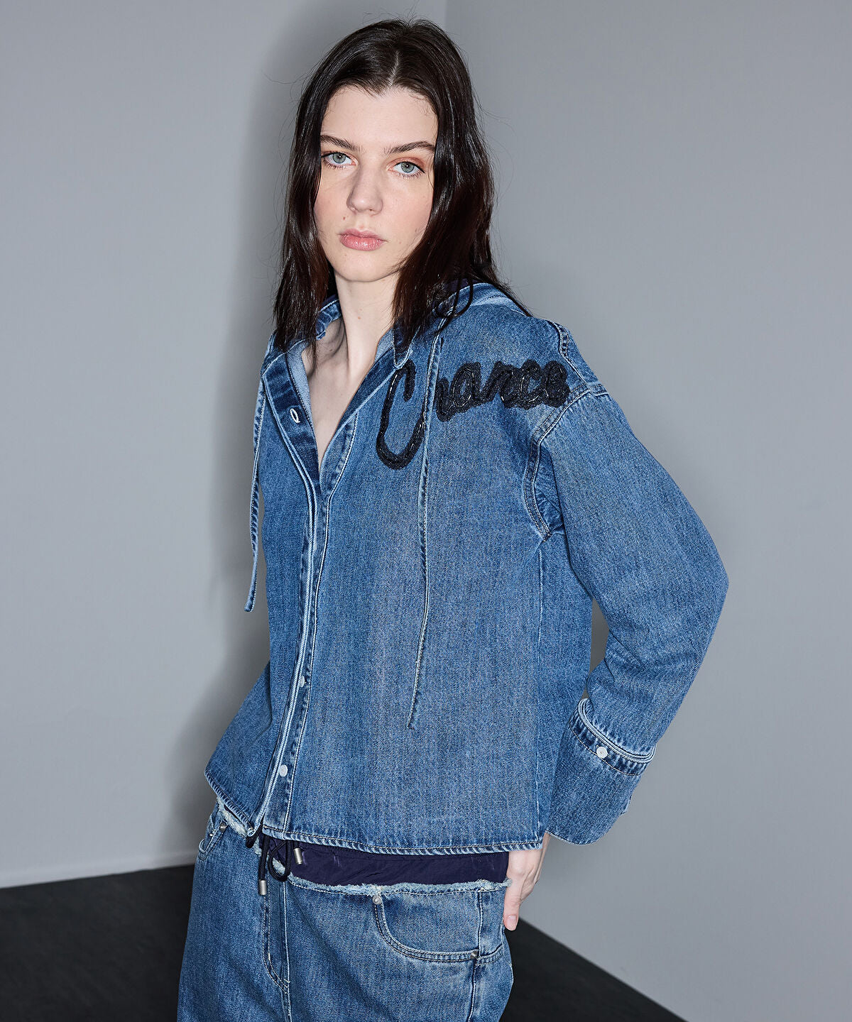 Embroidered Denim Shirt