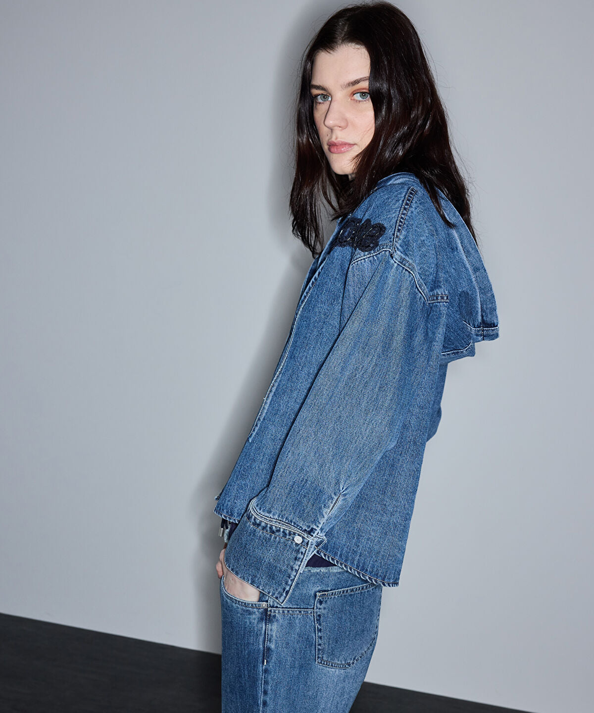 Embroidered Denim Shirt