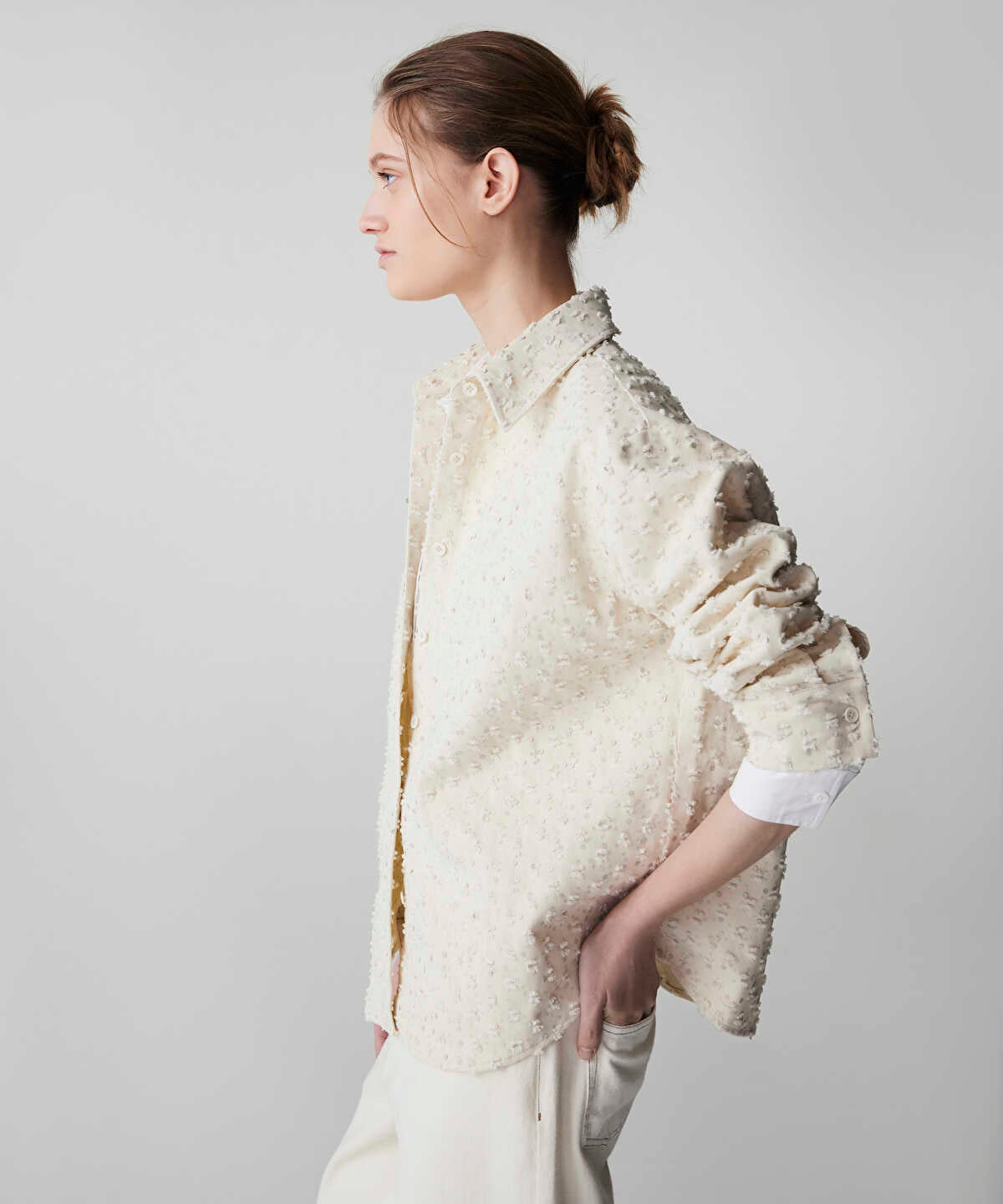 Textured Non-Denim Shirt