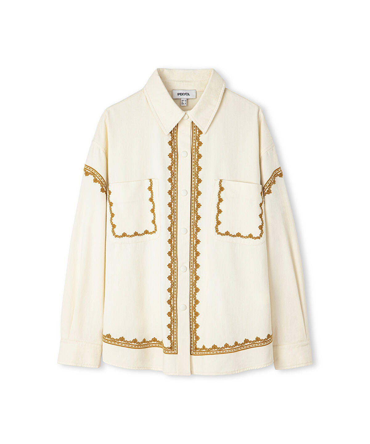 Embroidered Shirt Jacket