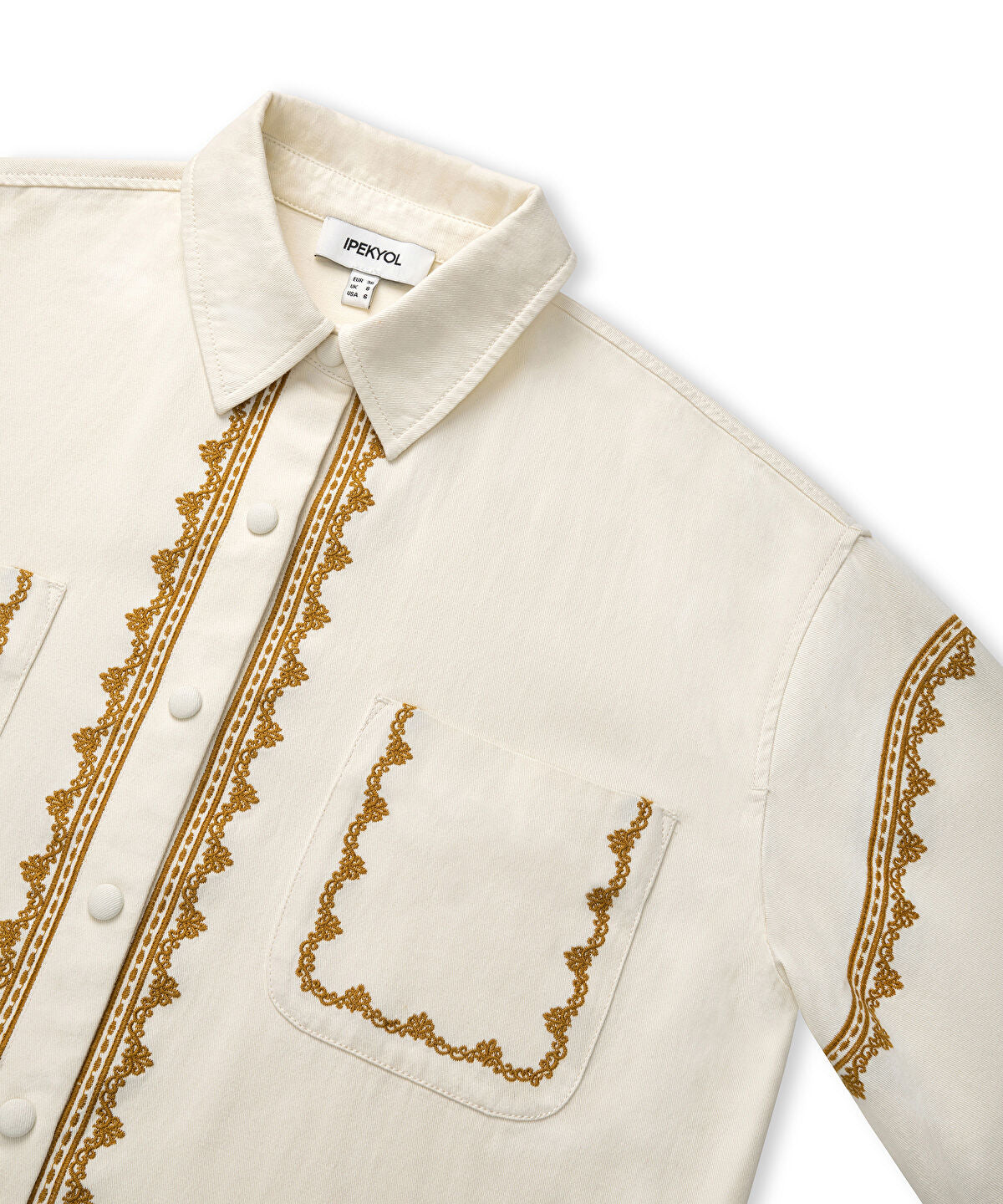 Embroidered Shirt Jacket