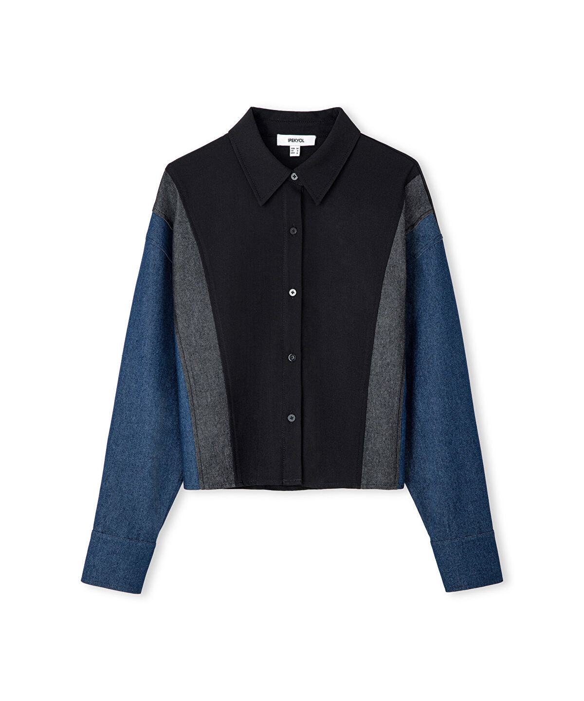 Color-Block Mixed Shirt